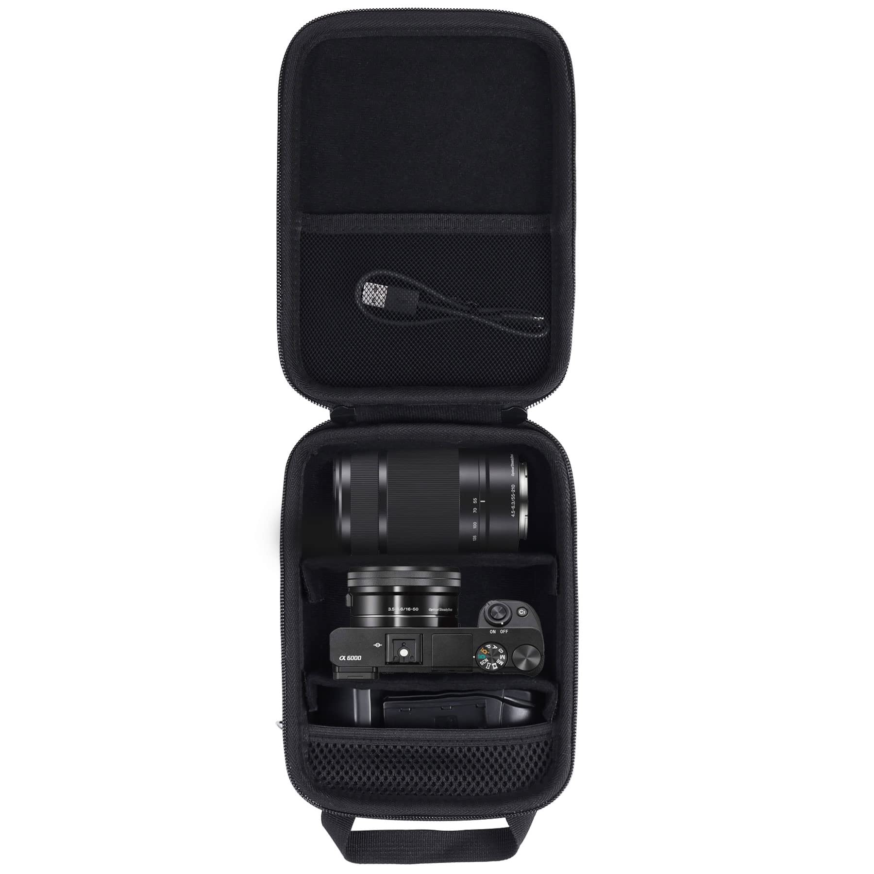 Rakuten - Aenllosi 収納ケース 互換品 ソニー SONY ミラーレス一眼 α6700/α6400/α6000/α6100/α6300（16-50mm、55-210mmレンズ対応）（ケースのみ）