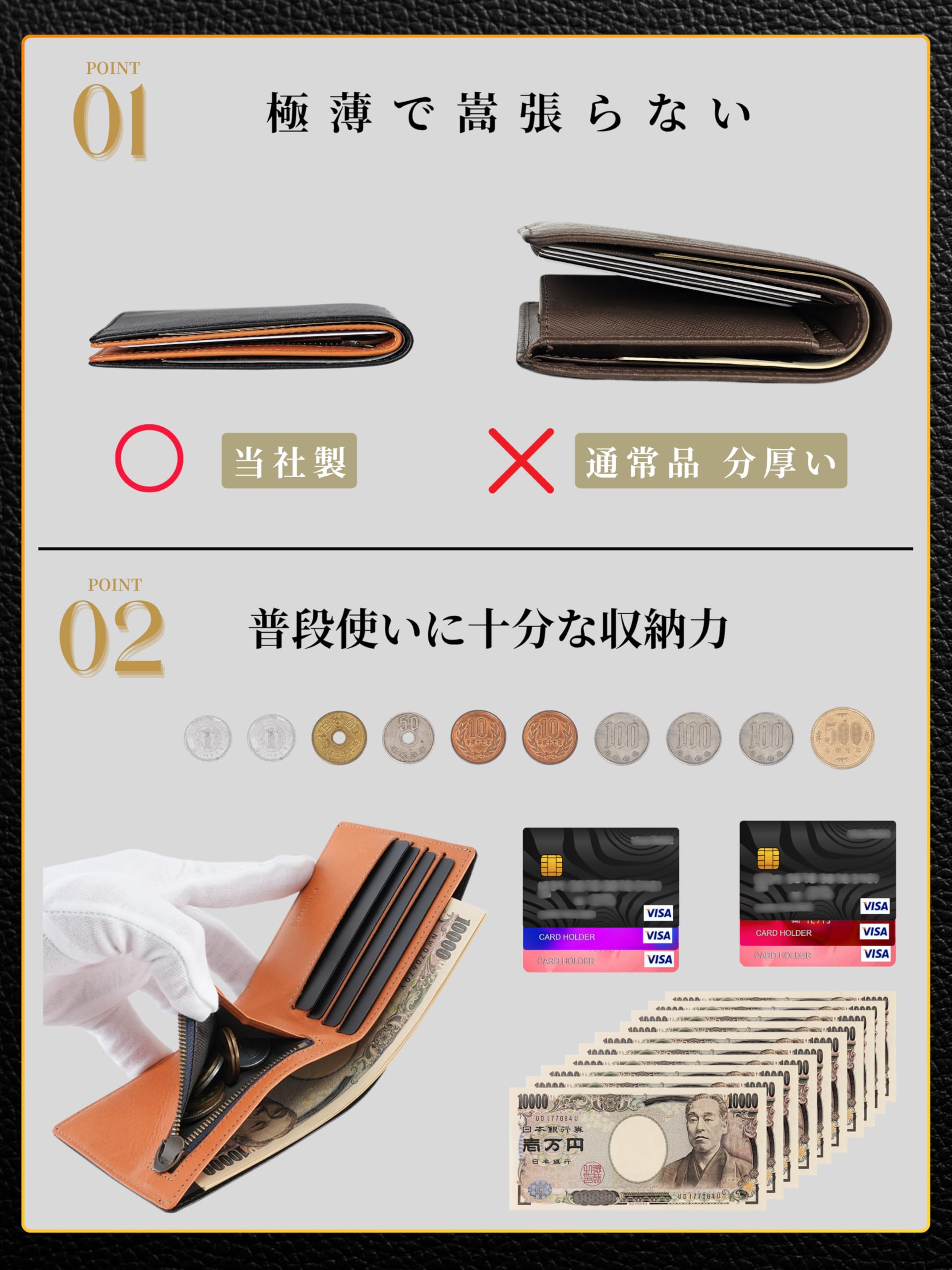 [ファブリツィオ] 極薄 財布 メンズ レディ...の紹介画像3