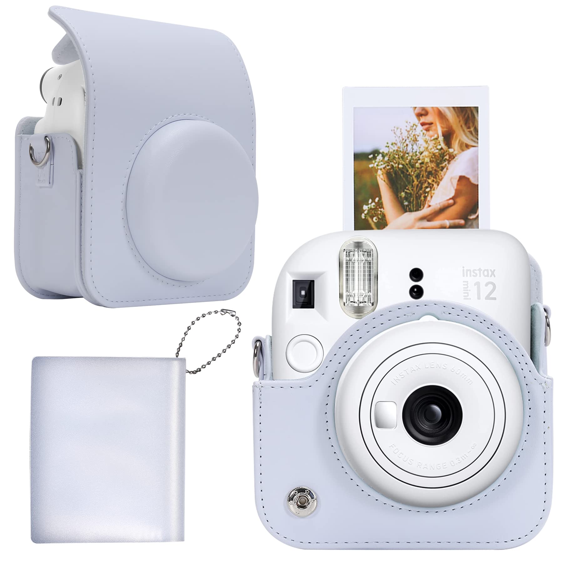 Rakuten - 【Aenllosi 専用収納ケース】互換品 FUJIFILM チェキ instax mini 12 / 11 インスタントカメラ INS MINI 12 ショルダーストラップ付き クレイホワイト（ケースのみ）