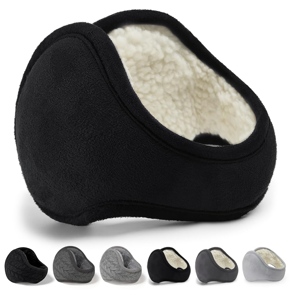 [SIVAN] イヤーマフ 防寒 イヤーウォーマー 耳あて 【蓄熱効果アップ零下防寒・極厚ボア・折り畳み式・..