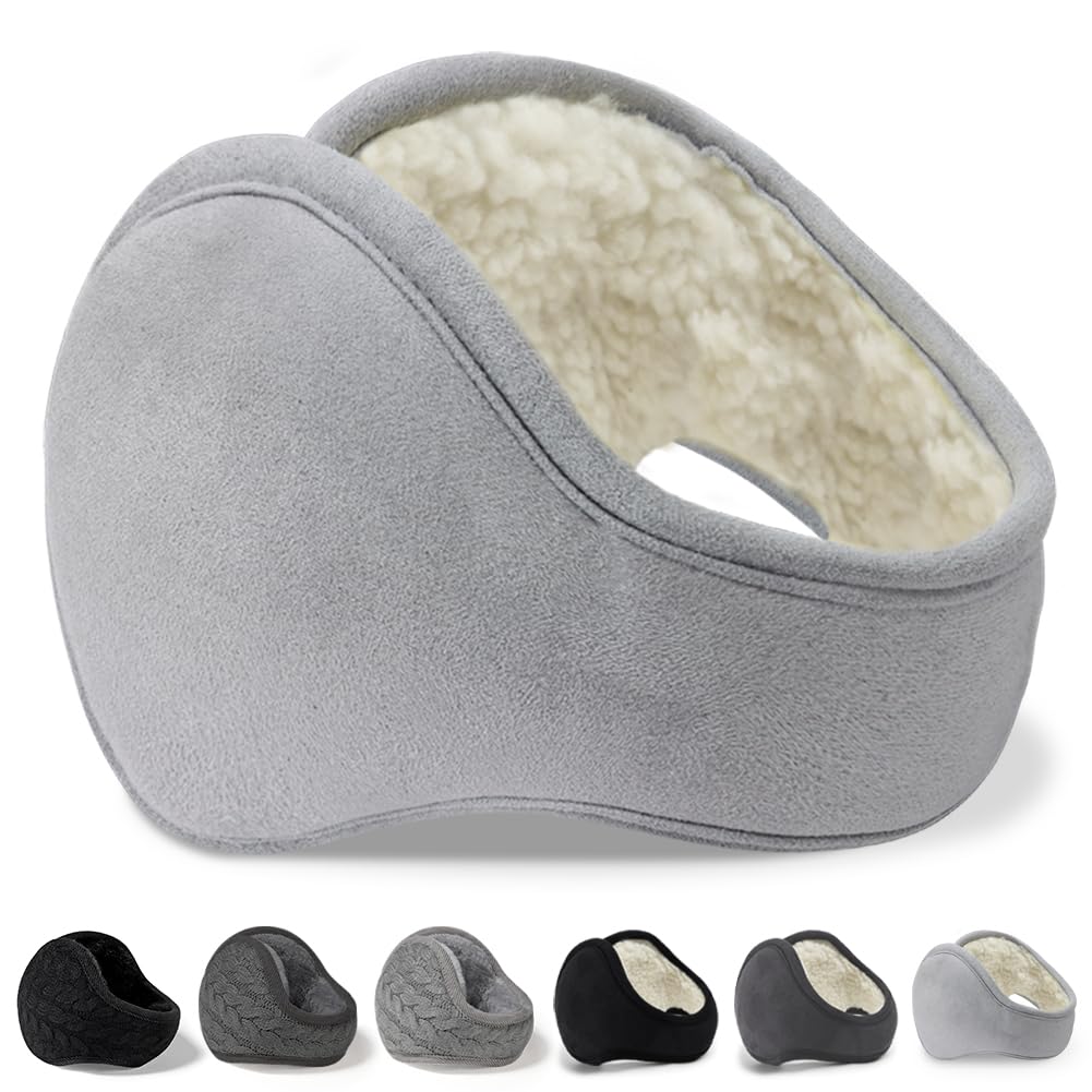 [SIVAN] イヤーマフ 防寒 イヤーウォーマー 耳あて 【蓄熱効果アップ零下防寒・極厚ボア・折り畳み式・耳痛くない 】 ふわふわ 防風防寒 折りたたみ 調節可能 暖かい 耳あて ニット 耳カバー ズレにくい 携帯便利 保温性 冬 通勤 通学 男女兼用