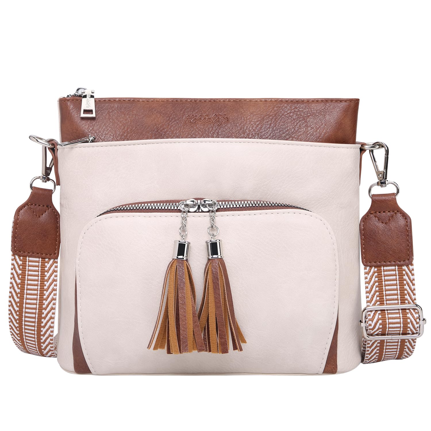 [HiChiclife] ショルダーバッグ バッグ レディース 大人 トートバッグ 長さ調節可能 軽量 肩掛けバッグ 幅広ショルダー キャリーオンバッグ シンプル レディースバッグ 人気 可愛い 通学 通勤 お出かけ