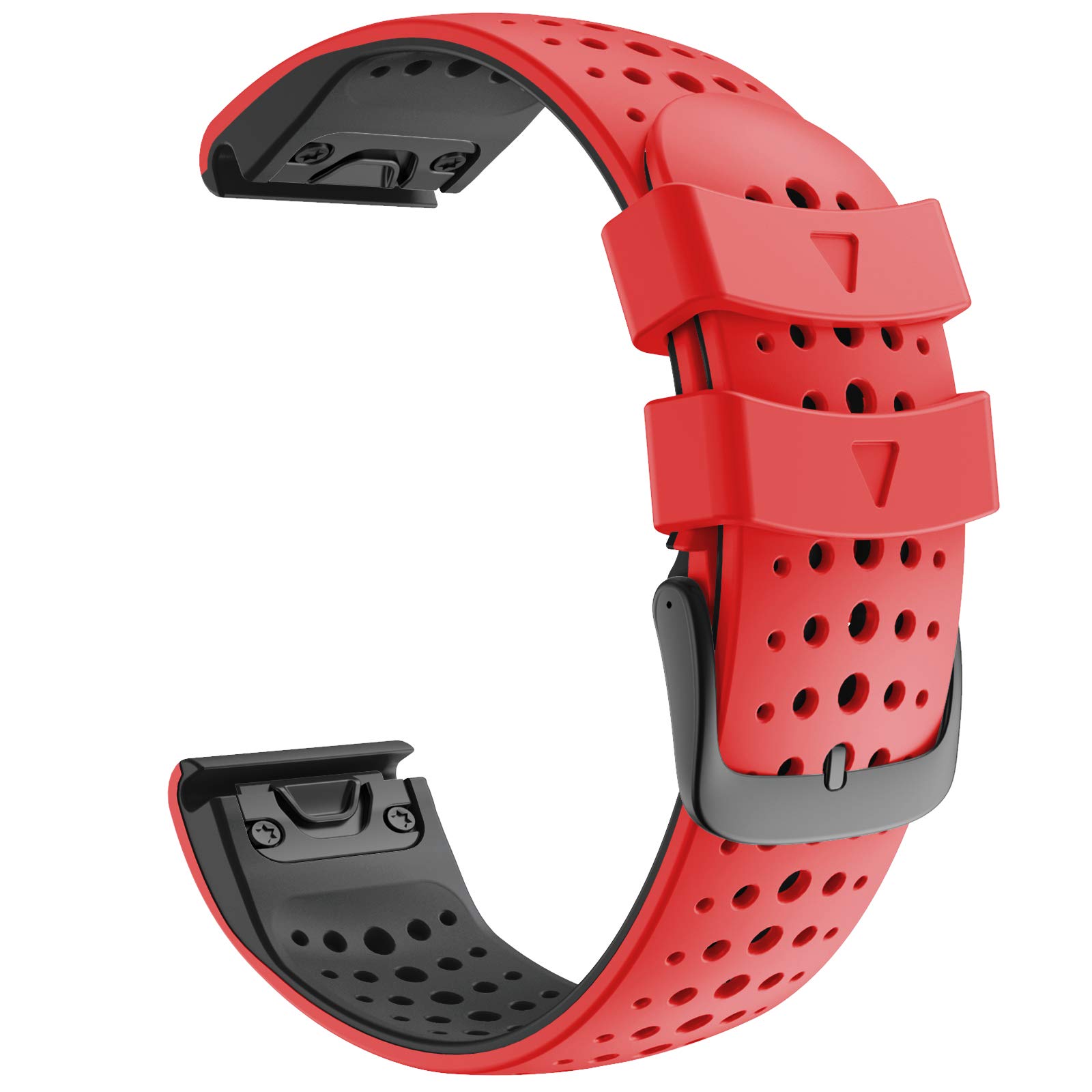YOCAHU 22 mm 汎用 ガス透過性 コンパチブル GARMIN ガーミン Fenix 6 / Fenix 5 / Fenix 7 / Fenix 5 Plus/Fenix 6 Pro/Forerunner 955 945 935 / Approac