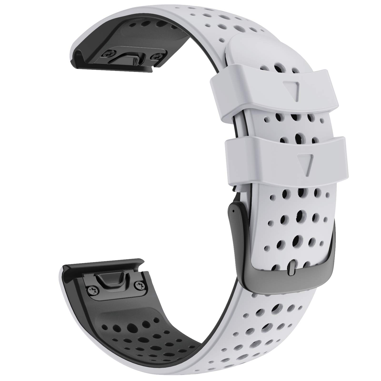 YOCAHU 22 mm 汎用 ガス透過性 コンパチブル GARMIN ガーミン Fenix 6 / Fenix 5 / Fenix 7 / Fenix 5 Plus/Fenix 6 Pro/Forerunner 955 945 935 / Approac