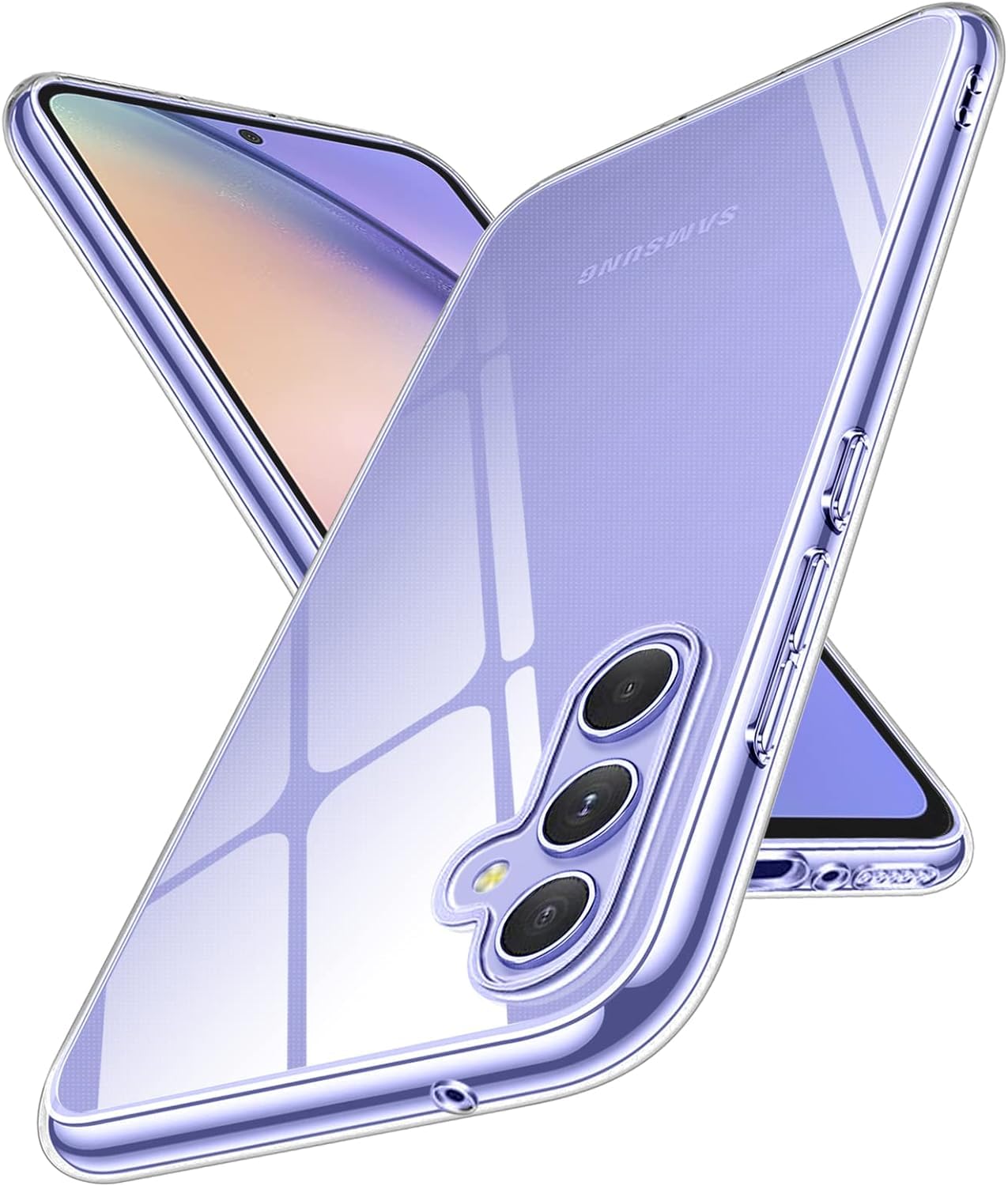 Galaxy S23 FE 5G ケース クリア 人気 かわいい 全面保護 ギャラクシーS23 FE 5G カバー 透明 スマホケース TPU 薄型 軽量 ワイヤレス充電対応 全透明(3.0)