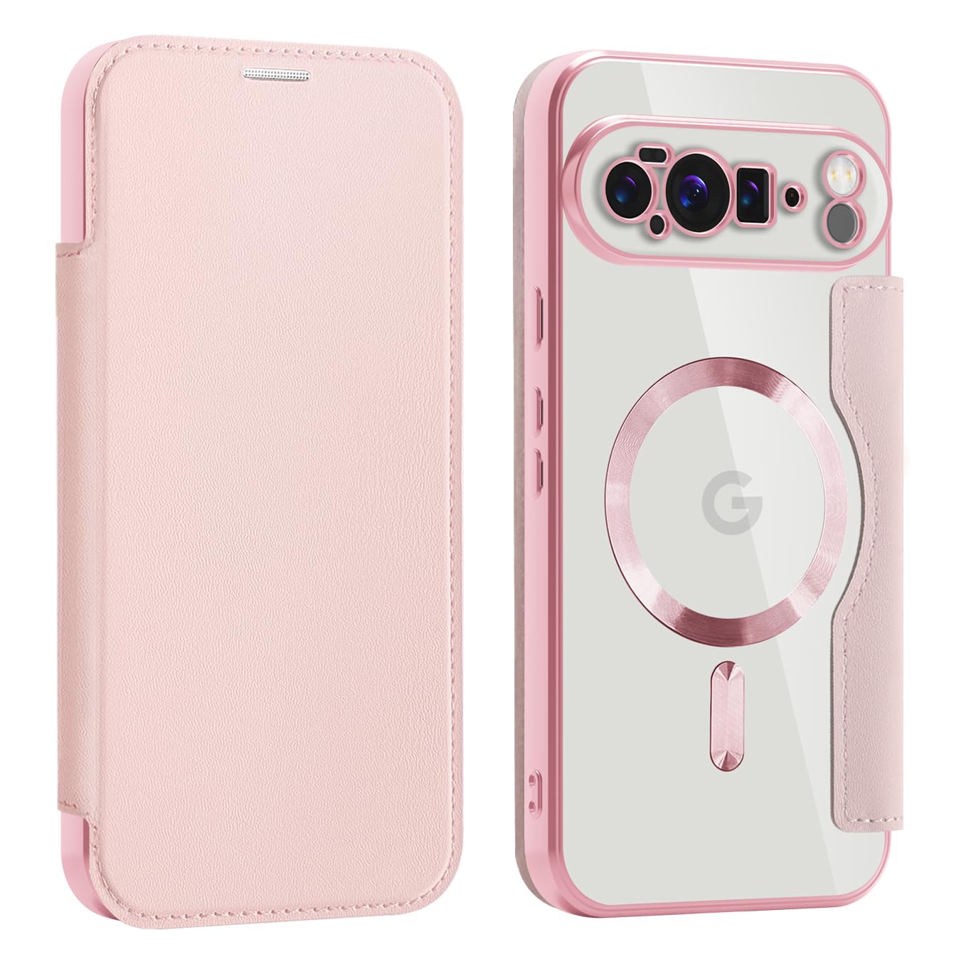 Rakuten - MuZiF Google Pixel 10 Pro XL 用 ケース 手帳型 Magsafe対応 クリア 背面 透明 高級なPUレザー 永久磁石 マグネット スマホケース カード収納、人気財布型 カバー 軽量 ピクセル 10 Pro XL用 手帳カバー (