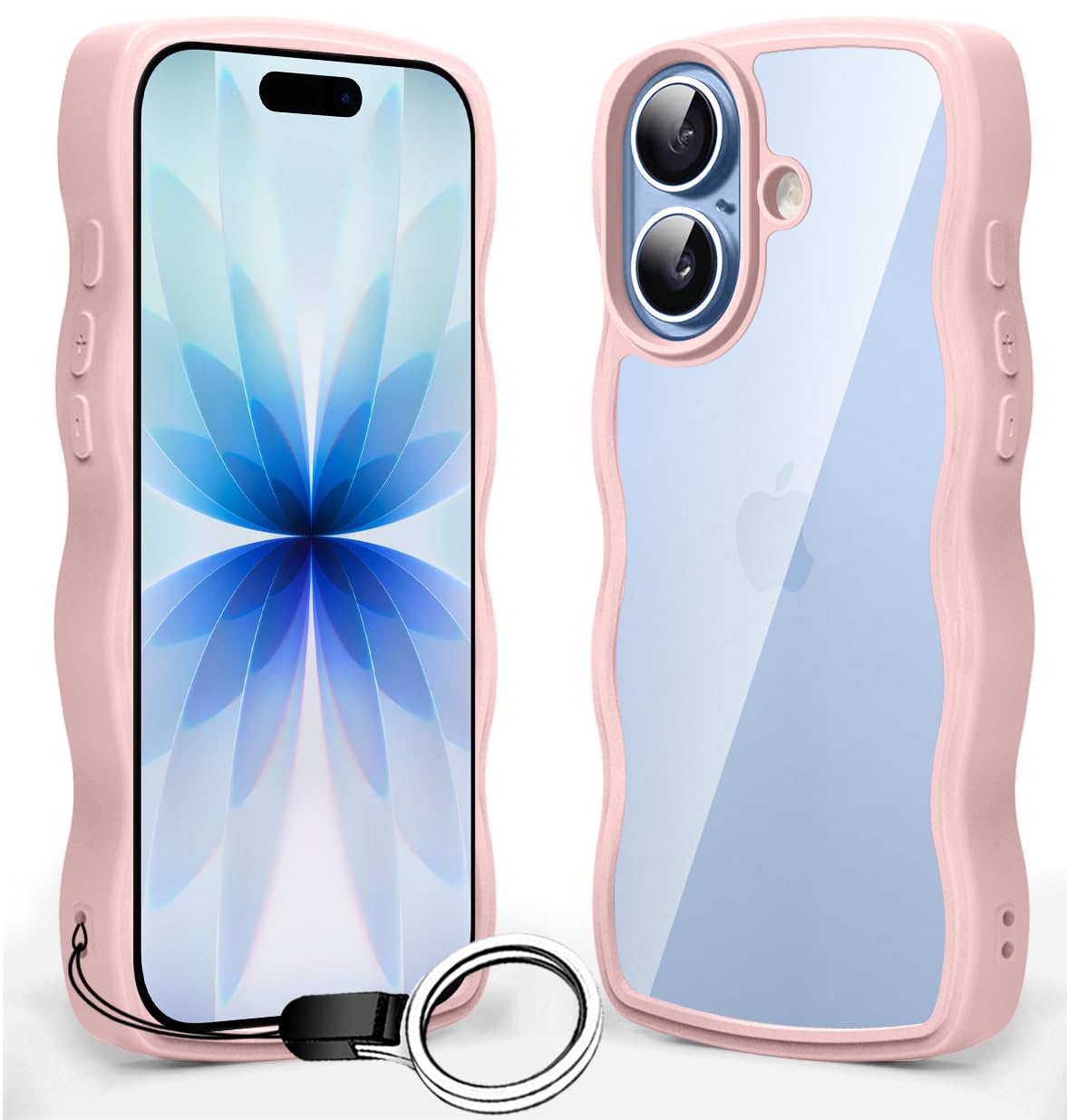 iPhone 17 用 ケース クリア スマホケース かわいい 人気 アイフォン17 用 カバー 透明 耐衝撃 滑り止め 薄型 軽量 TPU レンズ保護 お..