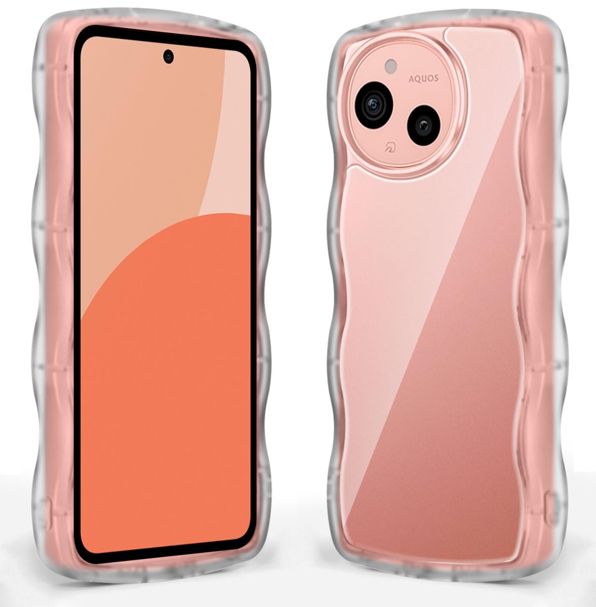 AQUOS sense9 SH-53E ケース クリア 耐衝撃 グーグル AQUOS sense9 カバー 女性用 女子向け 人気 薄型 軽量 透明 TPU スマホケース ワイヤレス充電対応 ストラップホール付き (透明)
