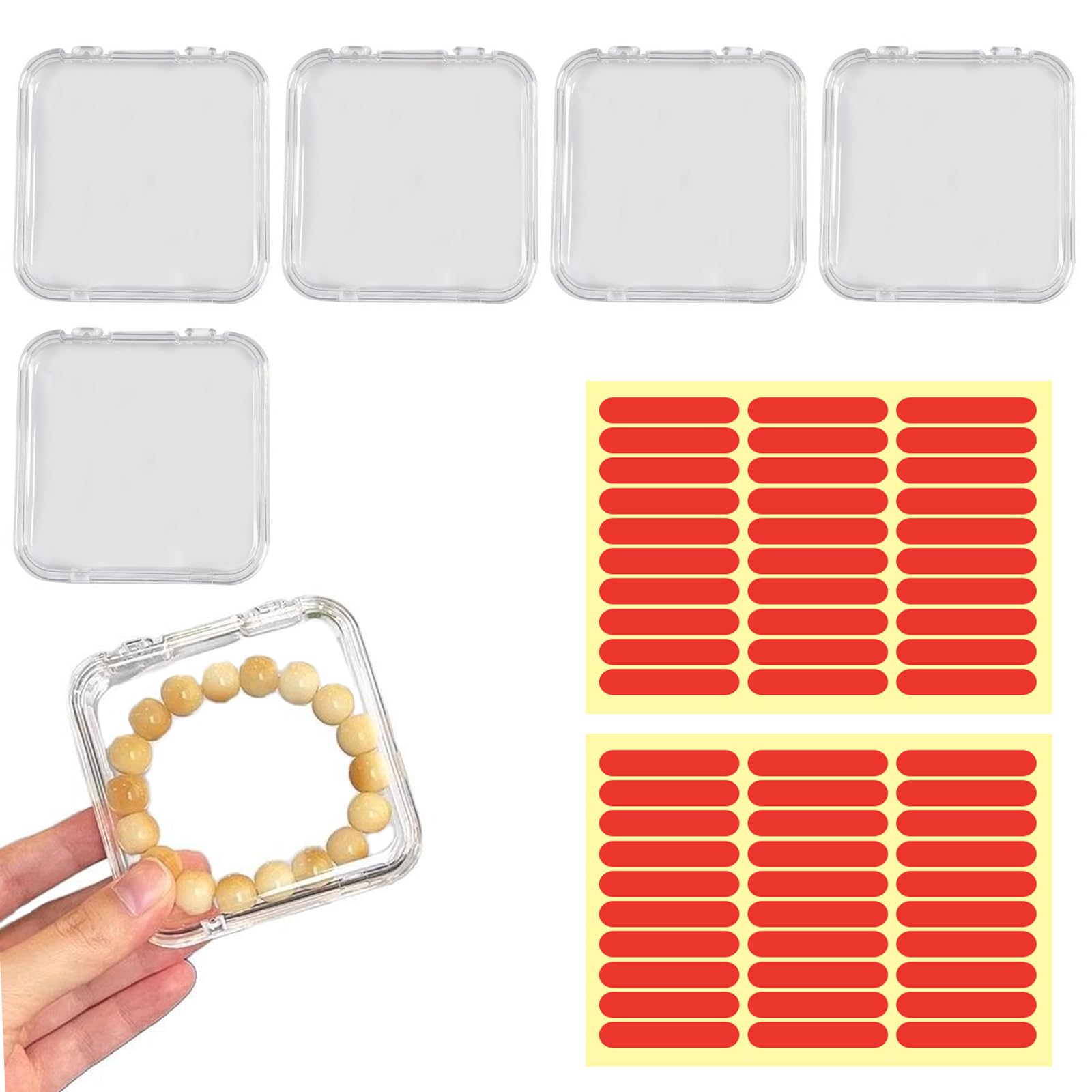 KASELIN ネイル収納ケース 5個【付属 両面テープ2枚 】つけ爪収納ケース ネイルストレージボックス ネ..