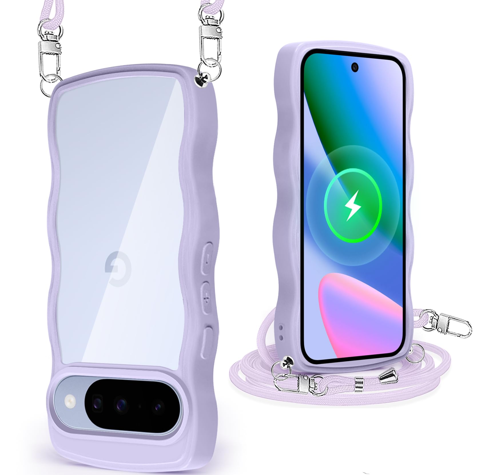 Rakuten - Google Pixel 10 / Pixel 10 Pro 用 ケース クリア ショルダー グーグル ピクセル 10/10Pro カバー 透明 かわいい 耐衝撃 スマホケース ストラップ付き 取り外し可能 長さ調整可能 首かけ 肩掛け 薄型 軽量 TPU