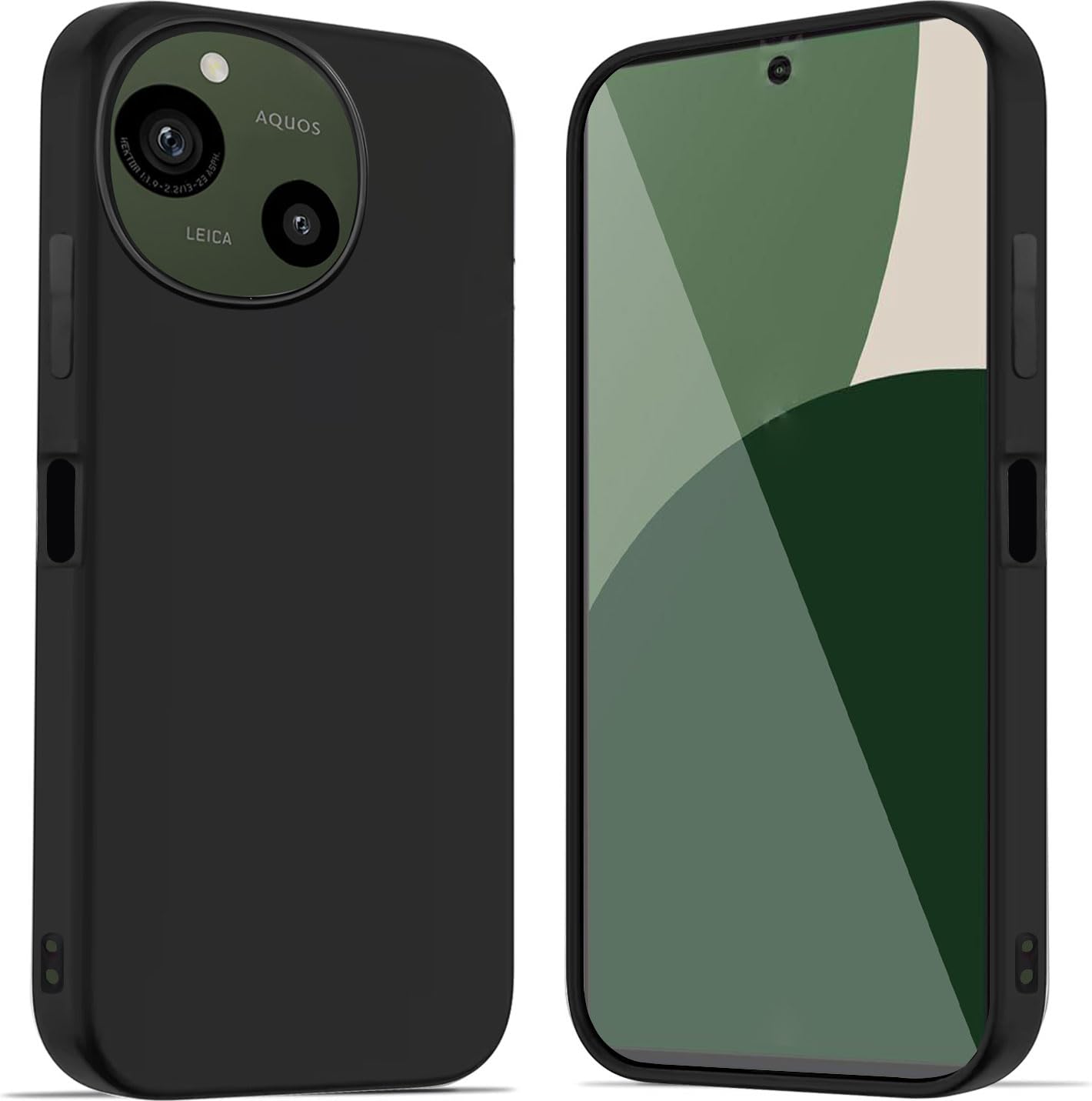 AQUOS R9/R10 ケース 耐衝撃 人気 かわいい アクオス R9/R10 カバー SH-51F/SH-51E スマホケース ワイヤレス充電対応 滑り止め 薄型 軽量 TPU おしゃれ 落下防止 (ブラック)
