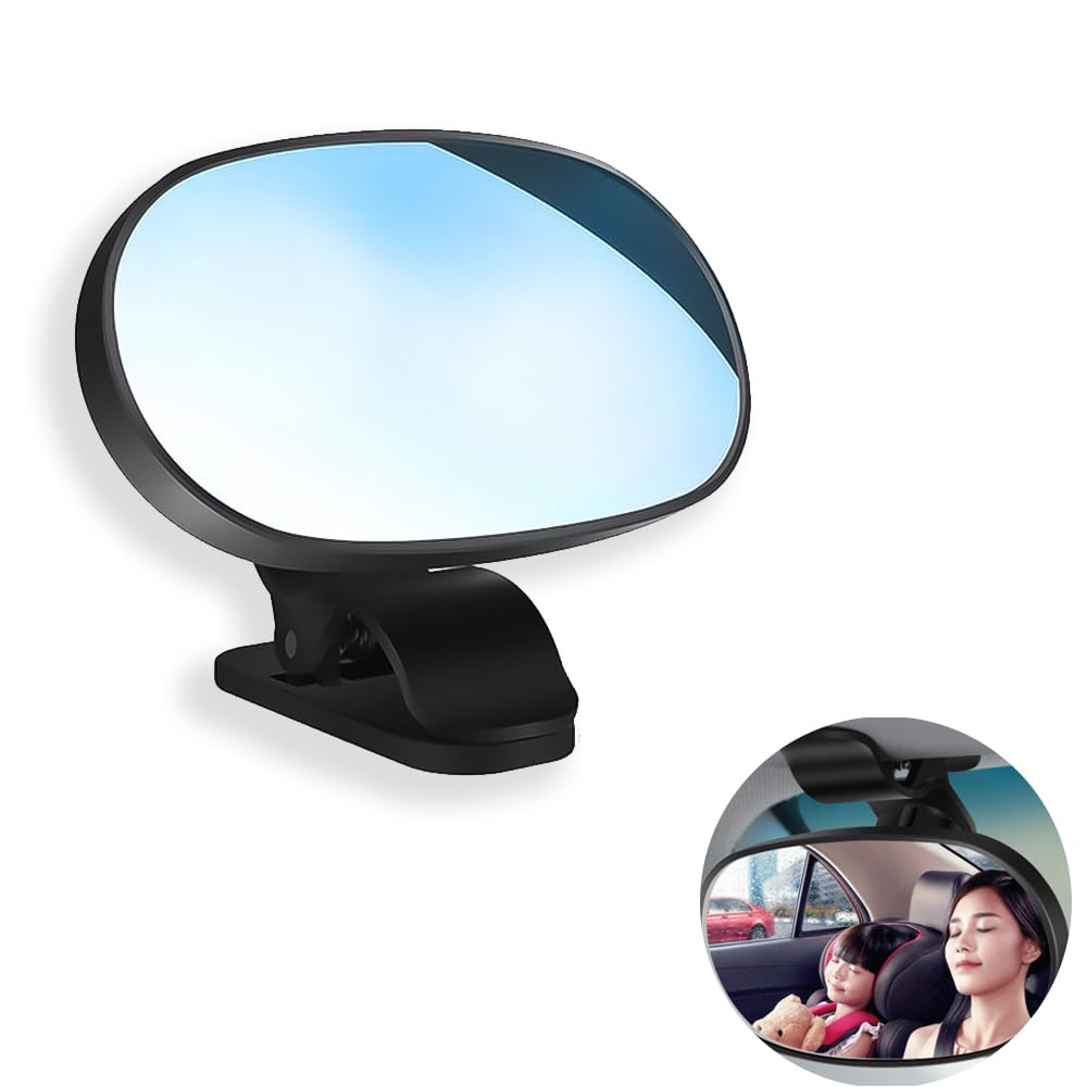 KASELIN ベビーミラー後部座席用 チャイルドシート鏡 車用 大視野ミラー 曲面鏡 360度回転 調節可能 後..