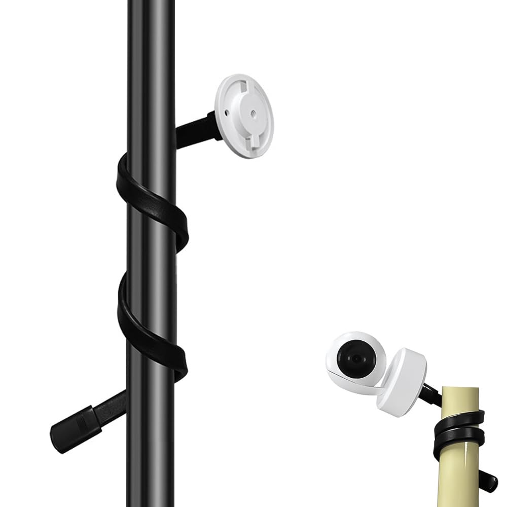 KASELIN フレキシブルマウント TP-Link Tapo C200 C210 カメラ用 ベビーモニター パンティルトセキュリティカメラ 工具や壁の損傷不要 360度調整可能(ブラック)