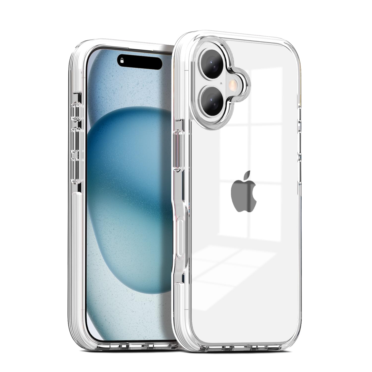 Rakuten - MuZiF iPhone 16 Plus 用 ケース クリア 米軍規格 耐衝撃 おしゃれ 耐久性 カバー アイフォン16 Plus スマホケース クリアで透明なハード背面パネル 傷付き防止 薄型軽量 人気 シンプル 携帯カバー ケース（iPhone 16