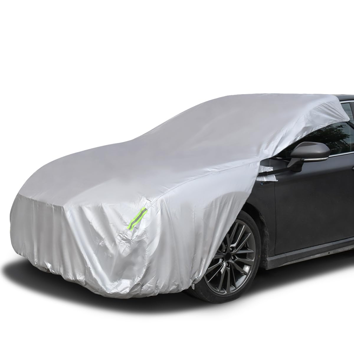 LINFEN ボンネットカバー ハーフ自動車カバー 半分 裏起毛タイプ 防水防雪防紫外線防塵 日焼け防止 フ..