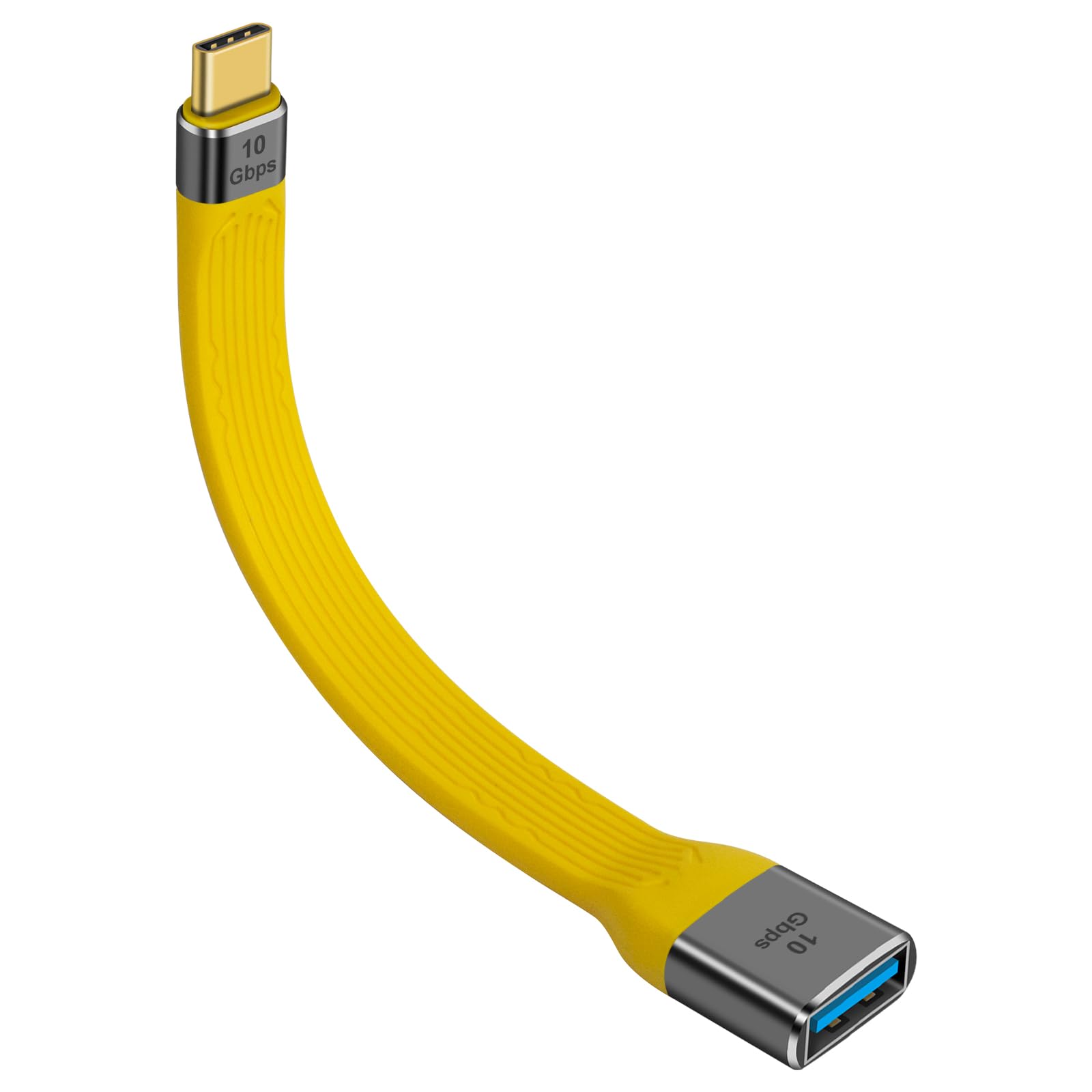 Duttek 短いUSB C USB3.0充電延長ケーブル13CM, 10Gbps USB CオスUSB 3.0メスケーブルへMacBook、コンピュータ、ラップトップ、タブレット、スマートフォン用の60W PD急速充電、4K@60HZビデオおよびデータ同