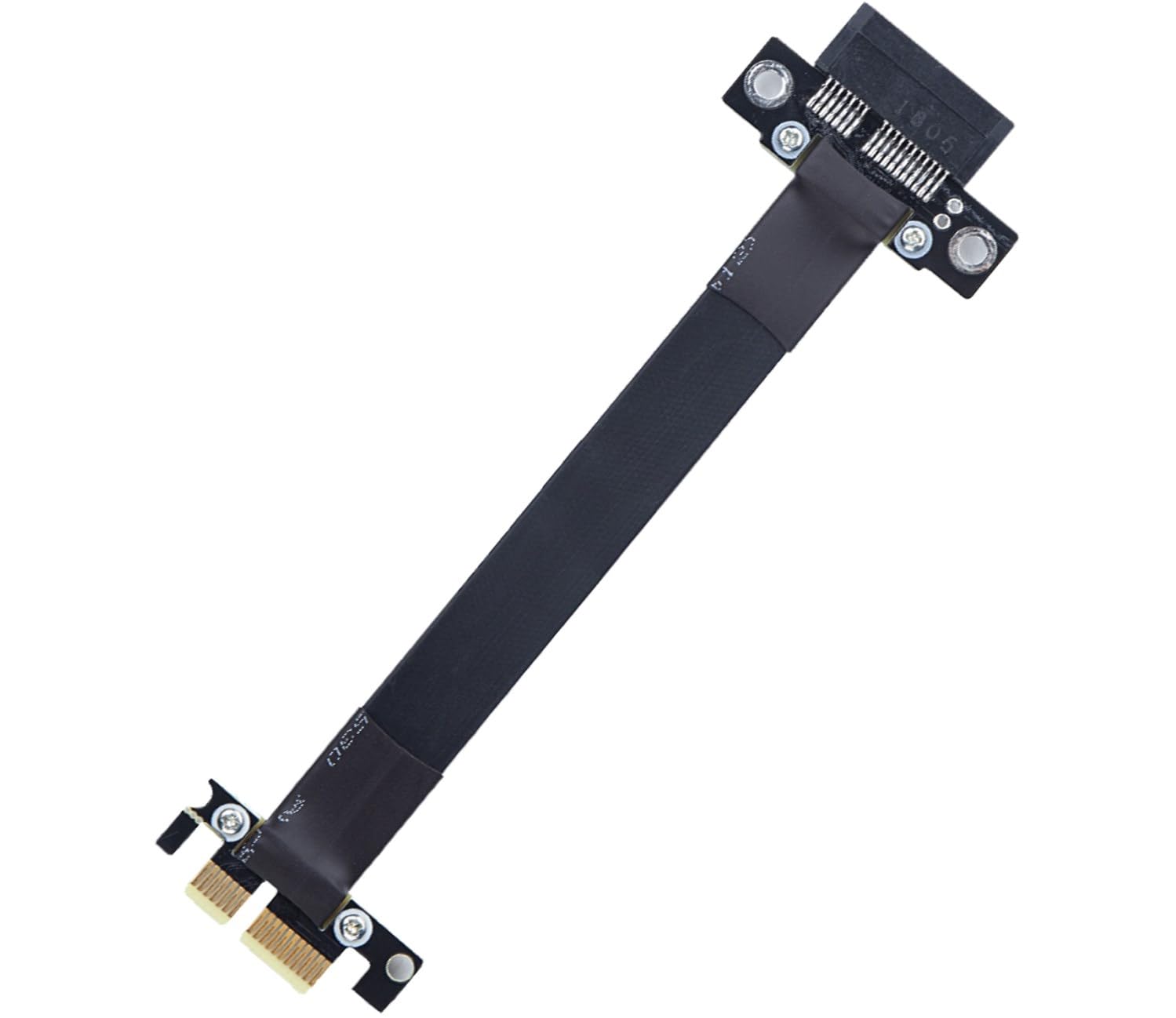 Rakuten - 10Gtek PCIE 3.0 延長ケーブル X1 to X1 オス-メス スロット ストレート to ストレート エクステンダーライザーケーブル 干渉防止EMI素材 20cm(全長24cm)