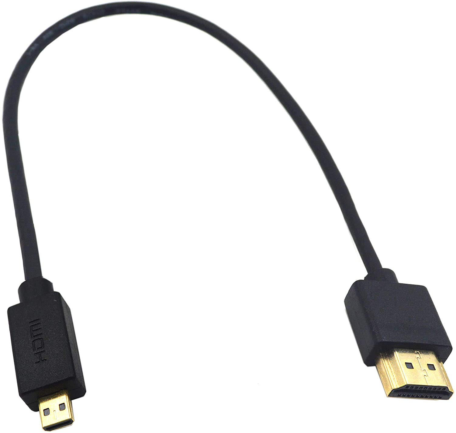 Duttek Micro HDMI to HDMI 変換 ケーブル マイクロHDMI to HDMI オス オス 4K 3DフルHD イーサネット対応 GoPro テレビ TV デジカメ ビデオ アクション カメラ (30cm micro HDMI)適格請