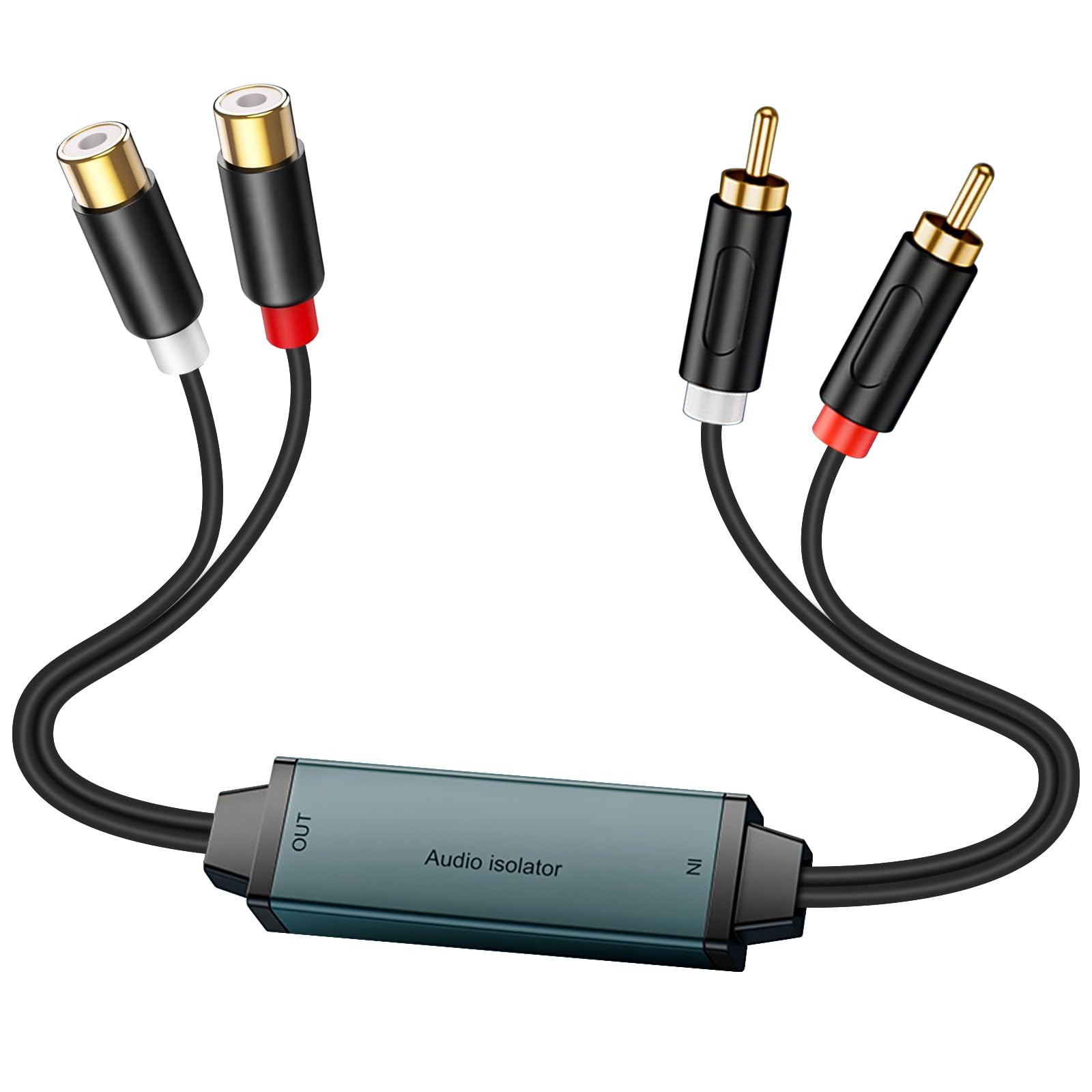 Duttek rca グランド ループ アイソレータ、RCA ステレオ 2 チャネル ノイズ アイソレータ、グランド ..