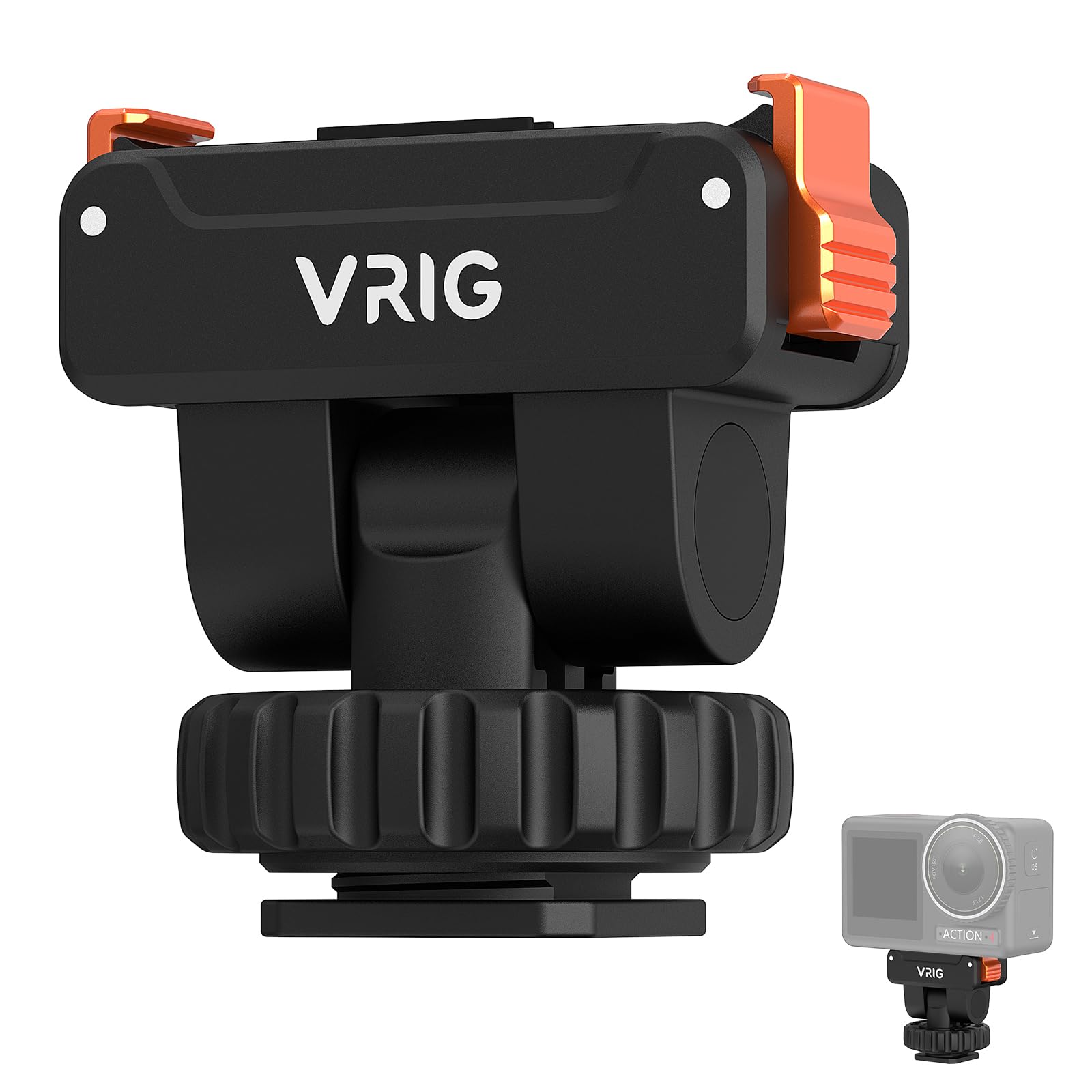 VRIG DJI Osmo Action 5 pro/4/3 Osmo 360 用雲台 コールドシュー雲台 160度回転 磁気マグネットマウン..
