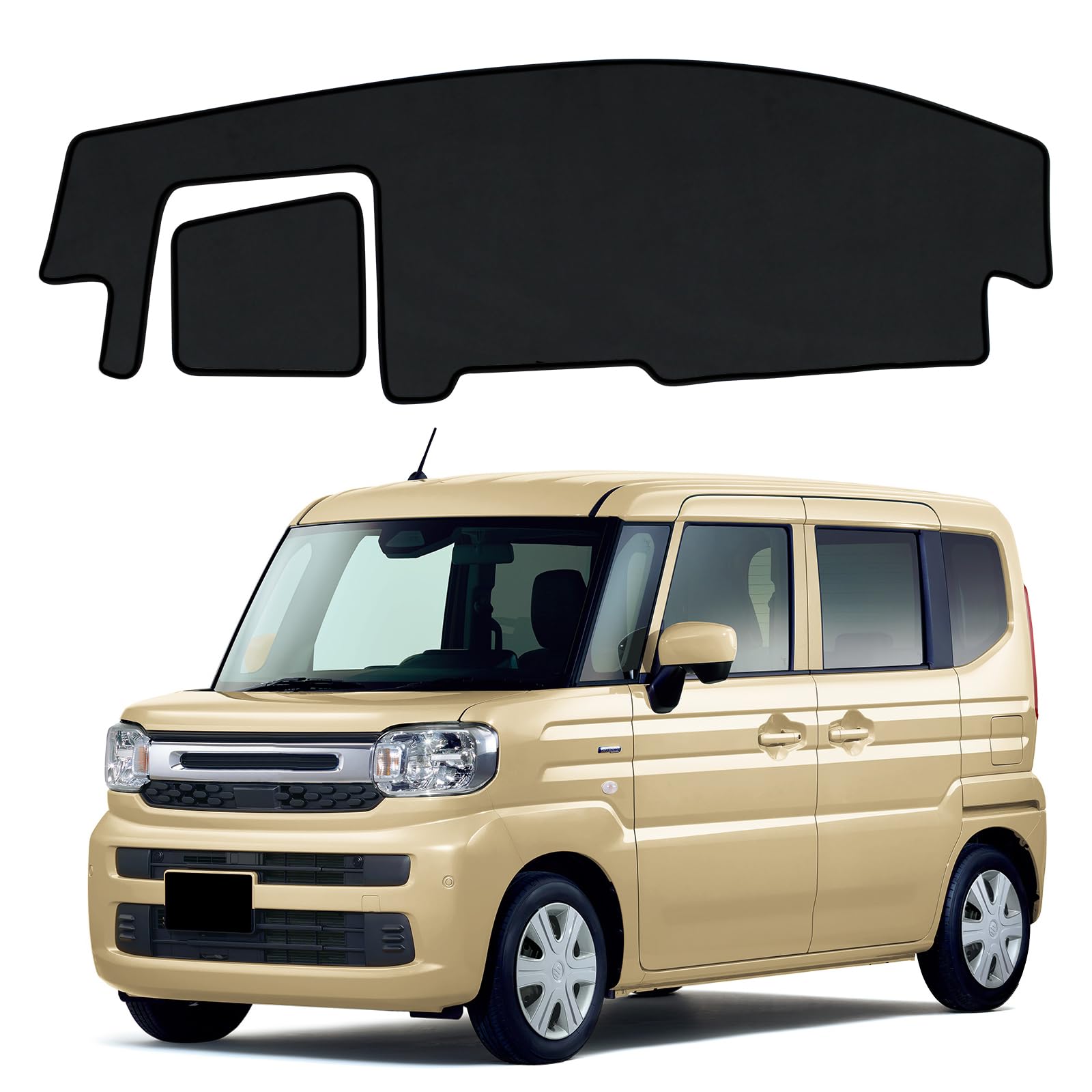Rakuten - 新型 スズキ スペーシア 2代目 MK53S ダッシュボードマット 車種専用設計 SPACIA GEAR 日焼け防止 車内 ダッシュボードカバー ダッシュボード 保護マット インテリア アクセサリー 内装パーツ (スペーシア MK53S HUD非装着車)