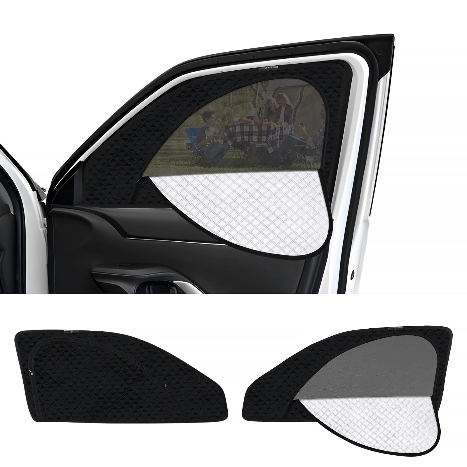 新型 ヤリス クロス 専用 サンシェード マグネット式 サイド用 車種専用 2in1一体式 カーシェード yaris cross メッシュカーテン 換気 断熱 日除け メッシュサンシェード 日焼け防止 UVカット 遮光カーテン 日差し 紫外線カット 虫よけ