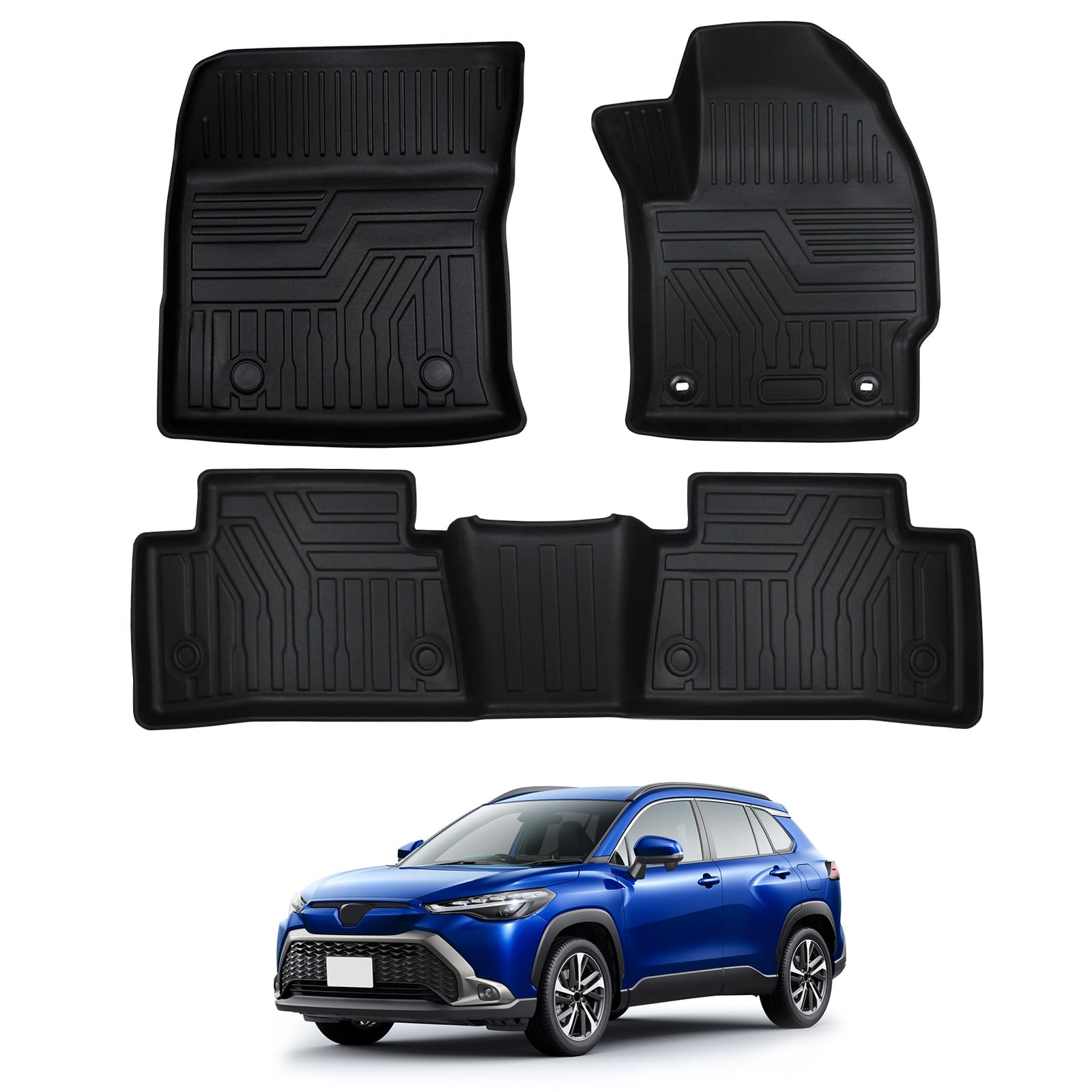 トヨタ 新型カローラクロス 10系 2WD専用 フロアマット車種専用 corolla cross 3D立体カーマット 防水..