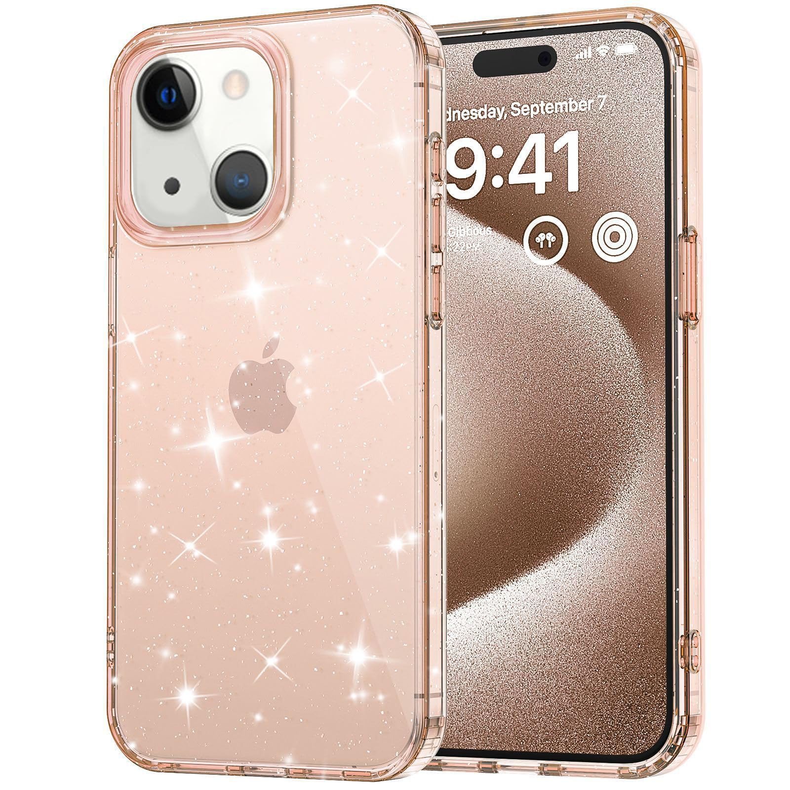 Rakuten - MuZiF iPhone Air 用 ケース クリア キラキラ 可愛い 透明 薄型 超軽量 グリッター 輝きピカピカ 携帯カバー 人気 おしゃれ 耐衝撃 傷防止背面 滑り止め 指紋防止 ストラップホール付き アイフォン Air 用 保護ケース (iPhon
