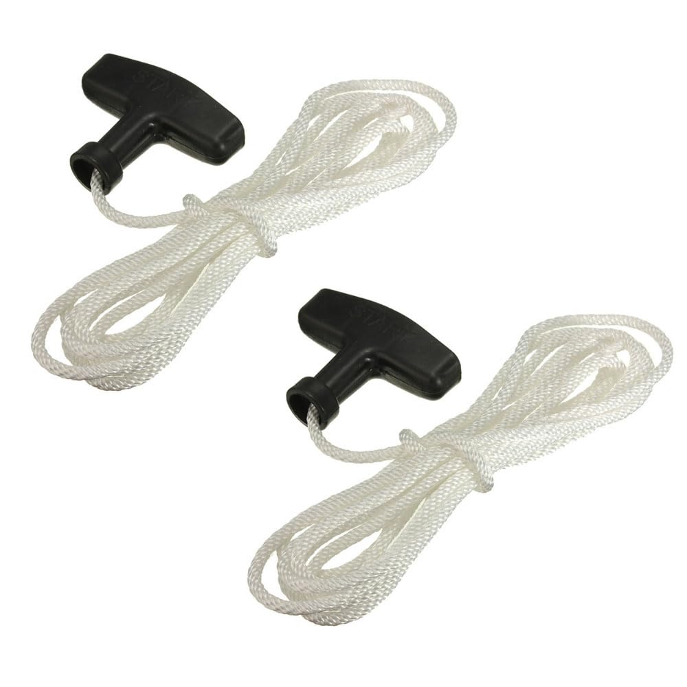 リコイルスタータープルハンドル エンジンスターター スターターハンドル ロープ 発電機ハンドルロープ..