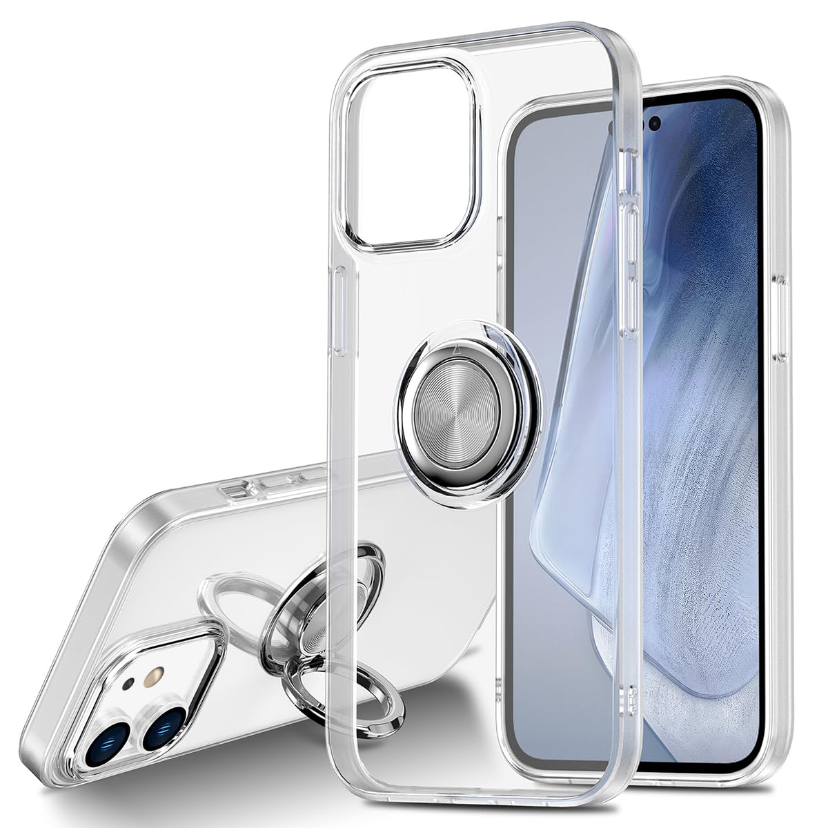 Rakuten - MuZiF iPhone 11 用 ケース リング付き クリア 薄型軽量 耐衝撃構造 全面保護 黄変防止 擦り傷防止 透明柔らかいTPU アイフォン11 用 カバー クリアケース（iPhone 11 6.1