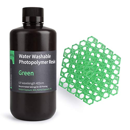 Rakuten - ELEGOO 光造形3Dプリンター用 UVレジン 405nm 水洗い樹脂 1000g 光硬化可能樹脂 LCD 3Dプリンター向け (緑)