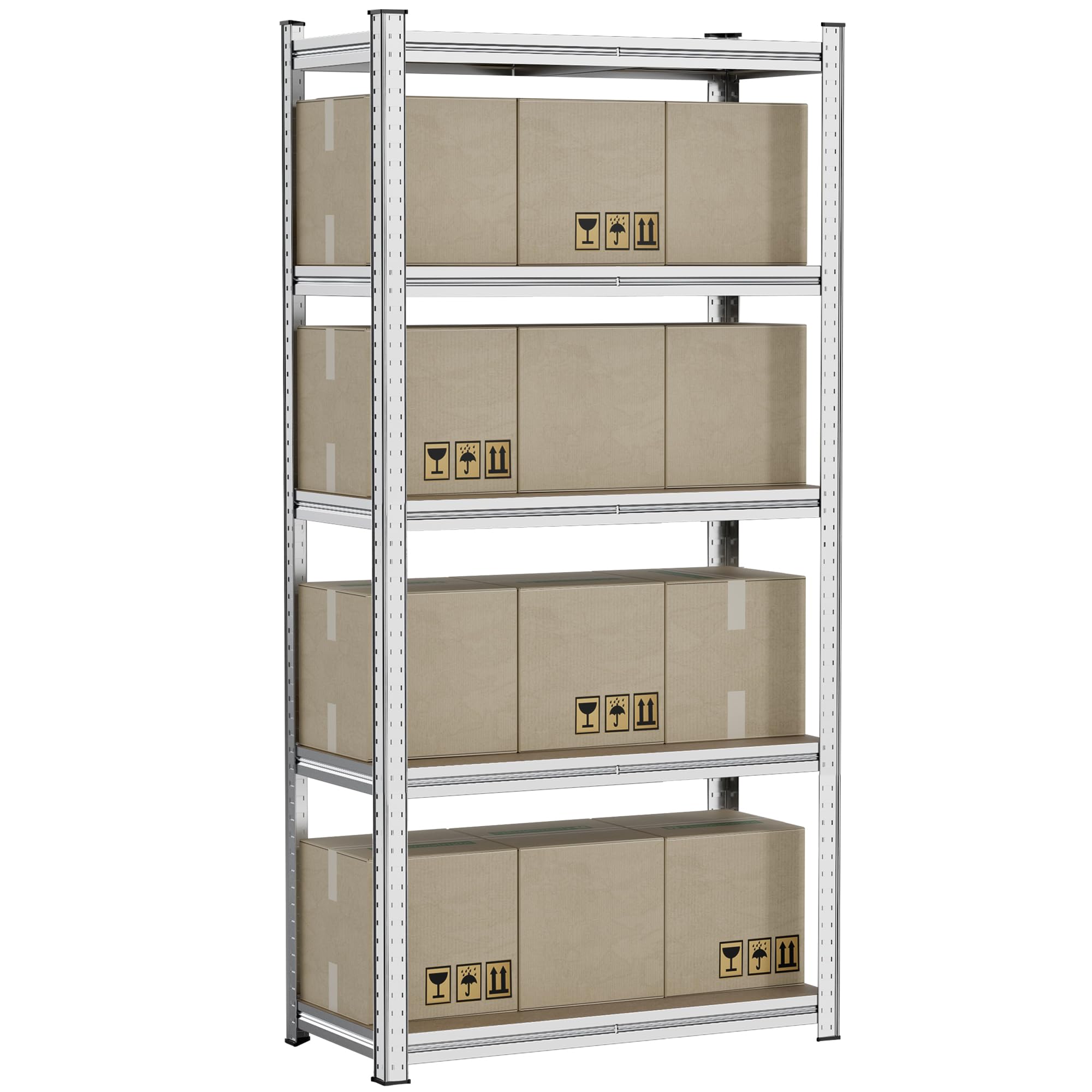 Alebert｢アレベルト｣ スチールラック 5段 幅90*奥行40*高さ180cm メタルラック 棚 ラック 限界耐荷重75..