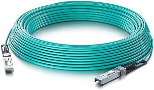 10Gtek 10G SFP + AOCケーブル 10GBASE アクティブ 光ケーブル Cisco SFP-10G-AOC20M、Meraki、Ubiquit、Mikrotik、Fortinet、 Netgear、D-Link、Supermicro、TP