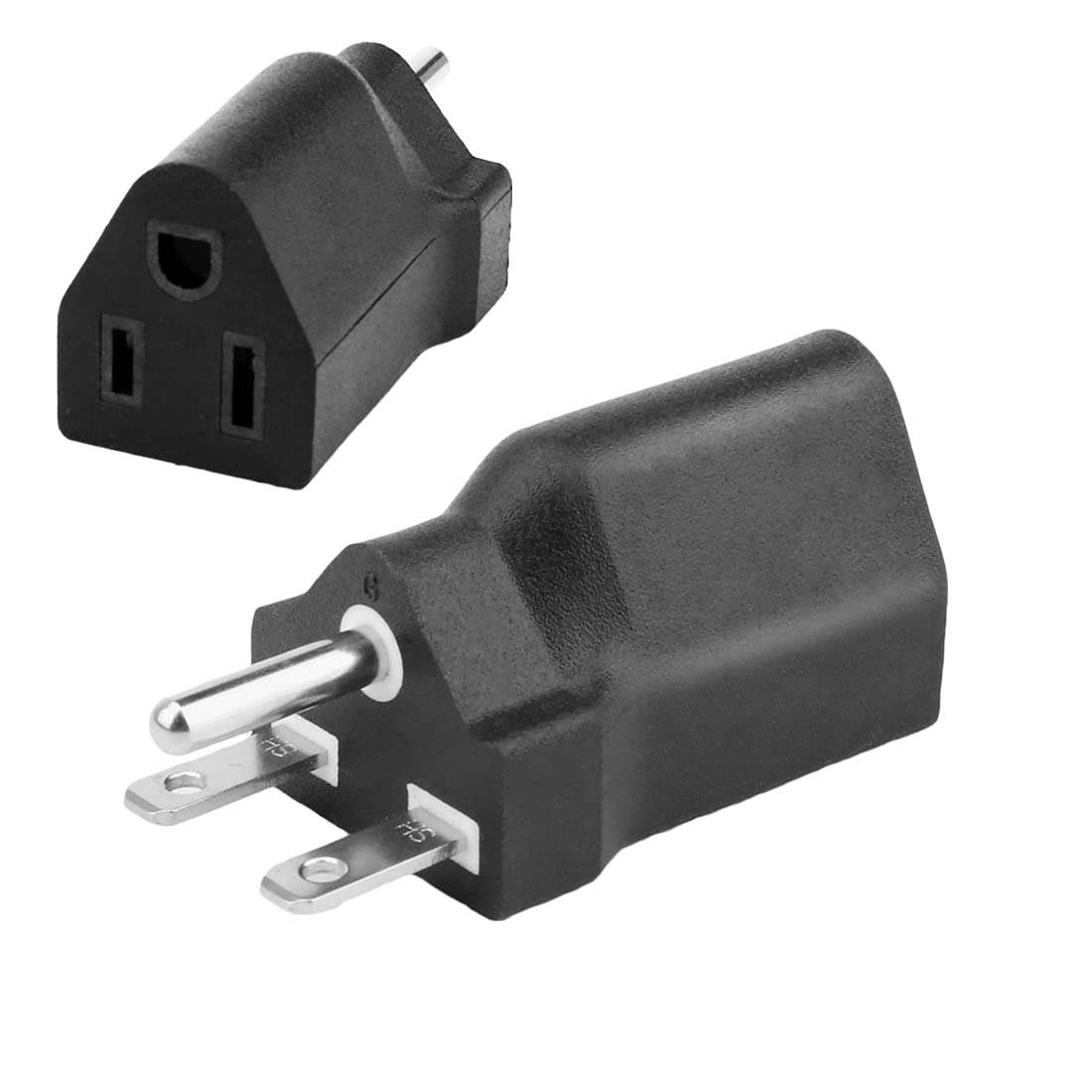 Rakuten - 200V コンセント変換アダプター 100V/200V 変換アダプタ 電源 変換 電源 ブラック 1点セット