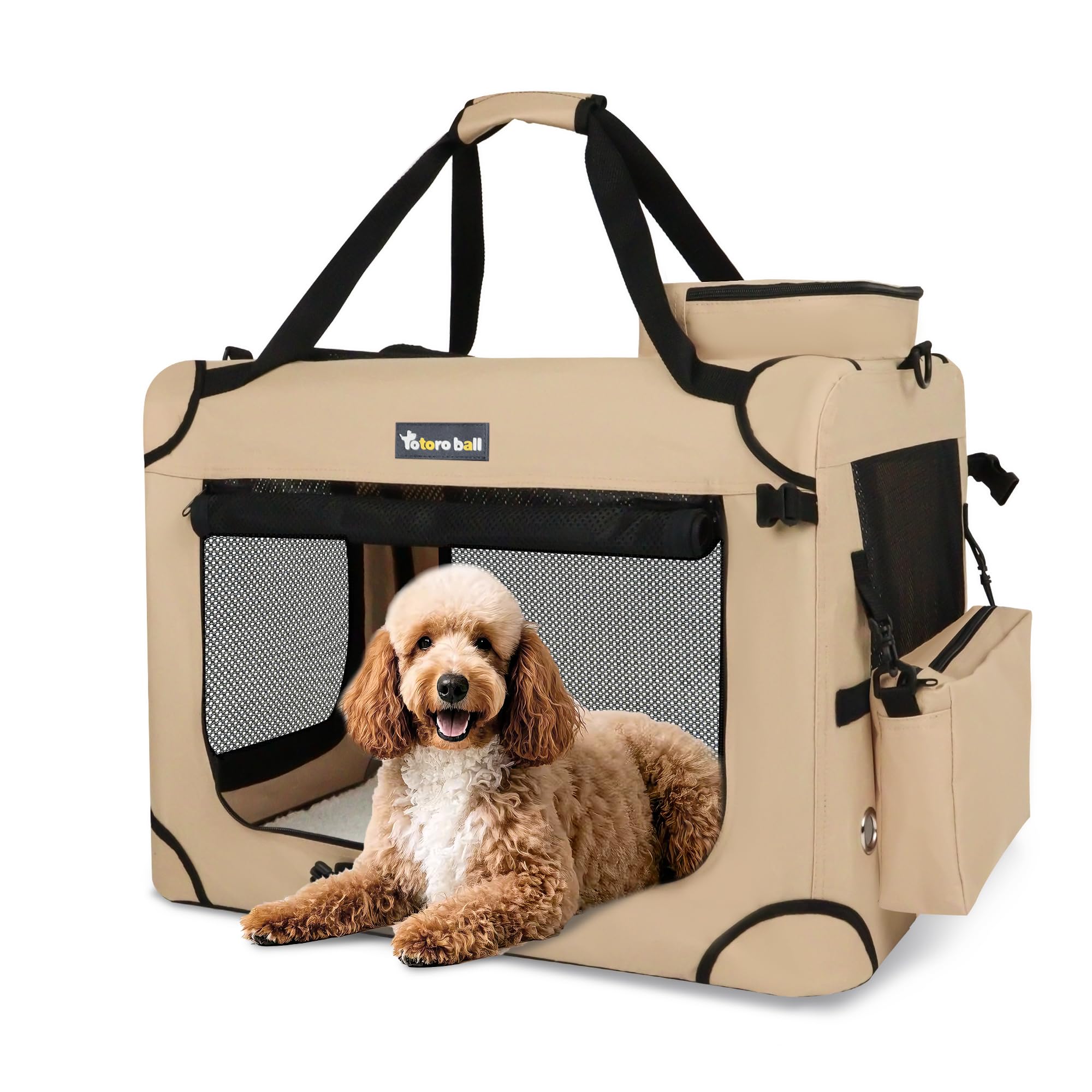 Totoro ball ソフトクレート 大型犬 大空間な犬用クレート 折りたたみペットケージ 5面メ ...