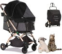 Totoro ball ペットカート 犬 バギー 4輪 犬用かーと 小型犬 中型犬 猫 多頭 ペットキャリーカート ワンタッチ折り畳み コンパクト收・ 自立式 ペットバギー犬介護用かーと軽量前輪360°回転 後輪ブレーキ付 飛び出し防止 組み立て簡単 耐荷