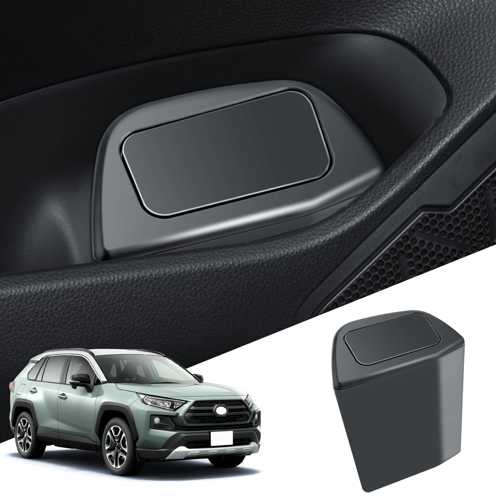 Rakuten - 【助手席側用】ECOZEN トヨタ RAV4 / RAV4 PHV 50系 専用 ドアサイド車用ゴミ箱 倒れない 新型rav4 車用収納ケース 小物入れ 車 rav4 アドベンチャー 車ゴミ箱 収納 ボックス 車 カー用品 rav4 アクセサリー ABS素