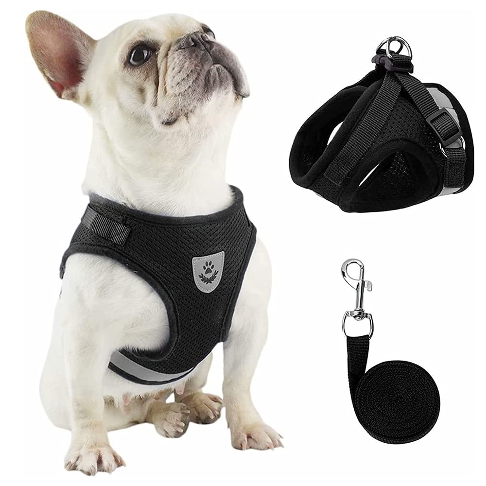 Rakuten - NC メッシュ 犬用 ハーネス 胴輪 反射材料付き リード セット 超小型犬 小型犬 子犬 猫 散歩/訓練/お出掛 ペット はーねす 安全 抜けない 軽量 調節可能 通気性が
