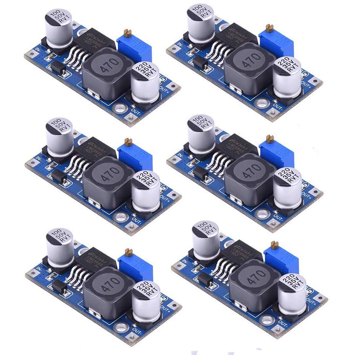 Rakuten - 6個 LM2596 DC - DC降圧コンバータ3.0〜40V〜1.5〜35V電源降圧モジュール