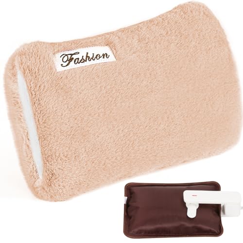 Amison 湯たんぽ 充電式 2025アップグレード 急速充電 急速加熱 長時間保温 蓄熱 防爆充電器 過熱防止 繰り返し使用可能 手、腹部、足、肩、腰に適用 防寒グッズ 秋冬防寒対策 省エネ PSE認証済み 人気ギフト(ピンクベージュ)