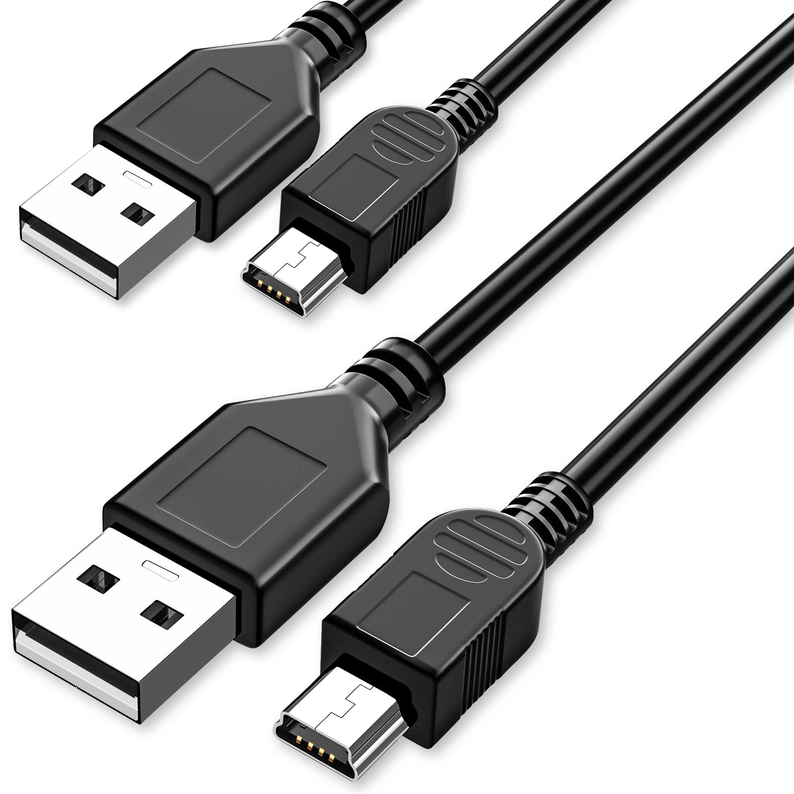 Mini USB ケーブル 2M/2本 USB Aオス- USB miniBオス PS3コントローラ ...