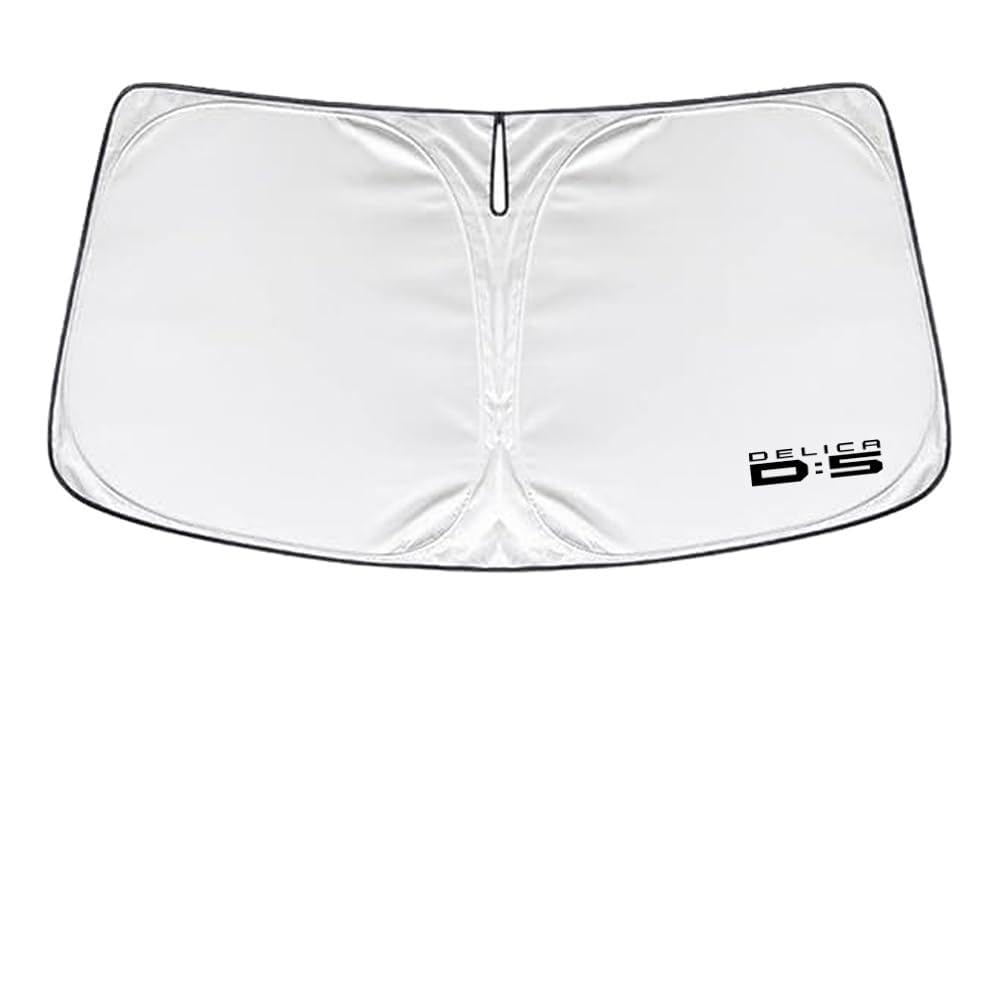 SAWAKAKI 三菱 デリカD:5 CV系 専用設計 サンシェード フロントガラス用 ロゴ付き 日焼け防止 断熱 UV..