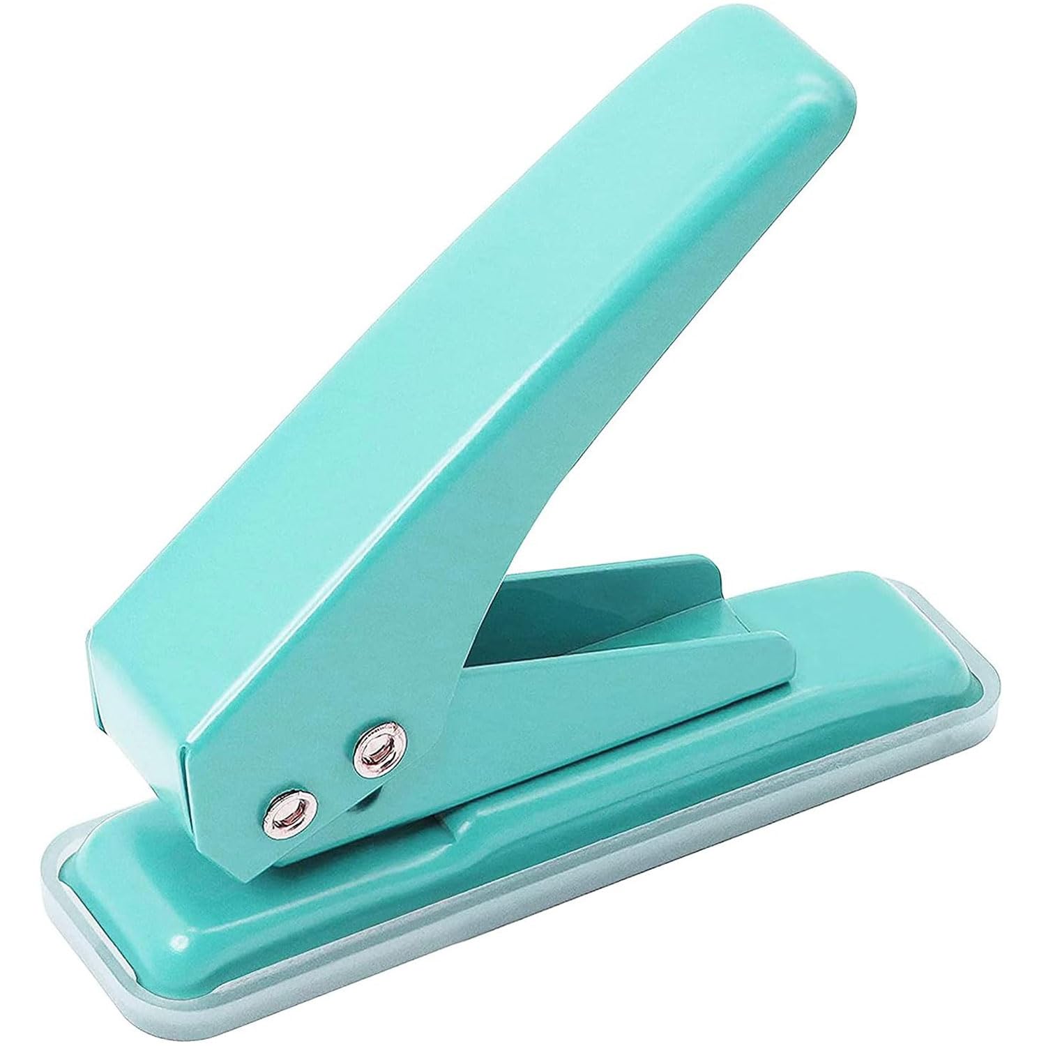 穴開けパンチ ルーズリーフパンチ 1穴 穴径6mm 20枚入り コンパクト 軽量 持ち運び可能 丈夫 DIYマニュアル 事務用品 (グリーン)