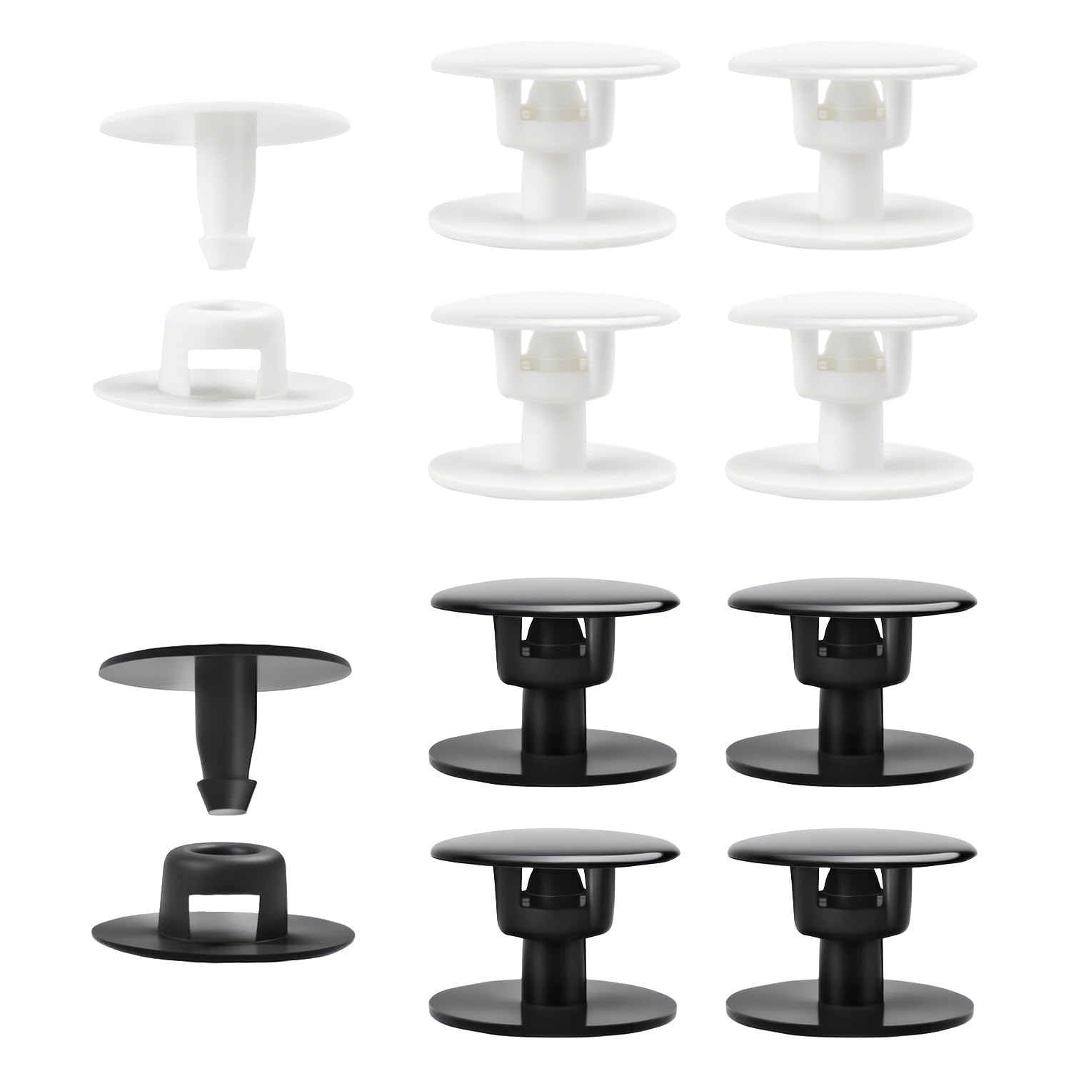 【VEAGIA】Forクロッグサンダル 補修部品 10個 入り 黒と白 靴用 リベットボタン セット 外れた靴のス..