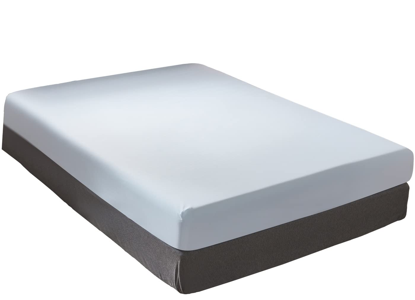 ボックスシーツ クイーン 170x200x30cm 水色 マットレスカバー 無地 マチ部分約30cm 全周ゴム付き ベッドシーツ ベットカバー 柔らかい 洋式・和式兼用 毛玉なし 着脱簡単 抗菌防臭 防ダニ