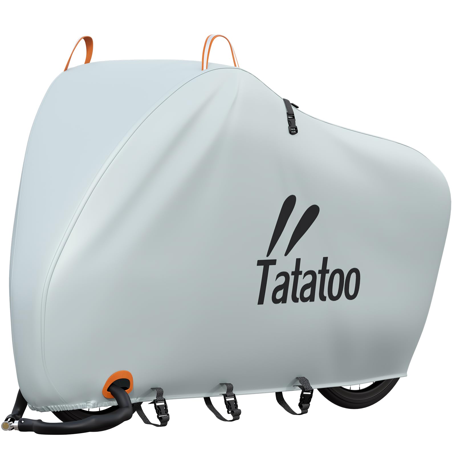 Tatatoo 自転車カバー【最新のアップグレード版！バックル4箇所と前後2つのロック用穴付きの全天候型】..