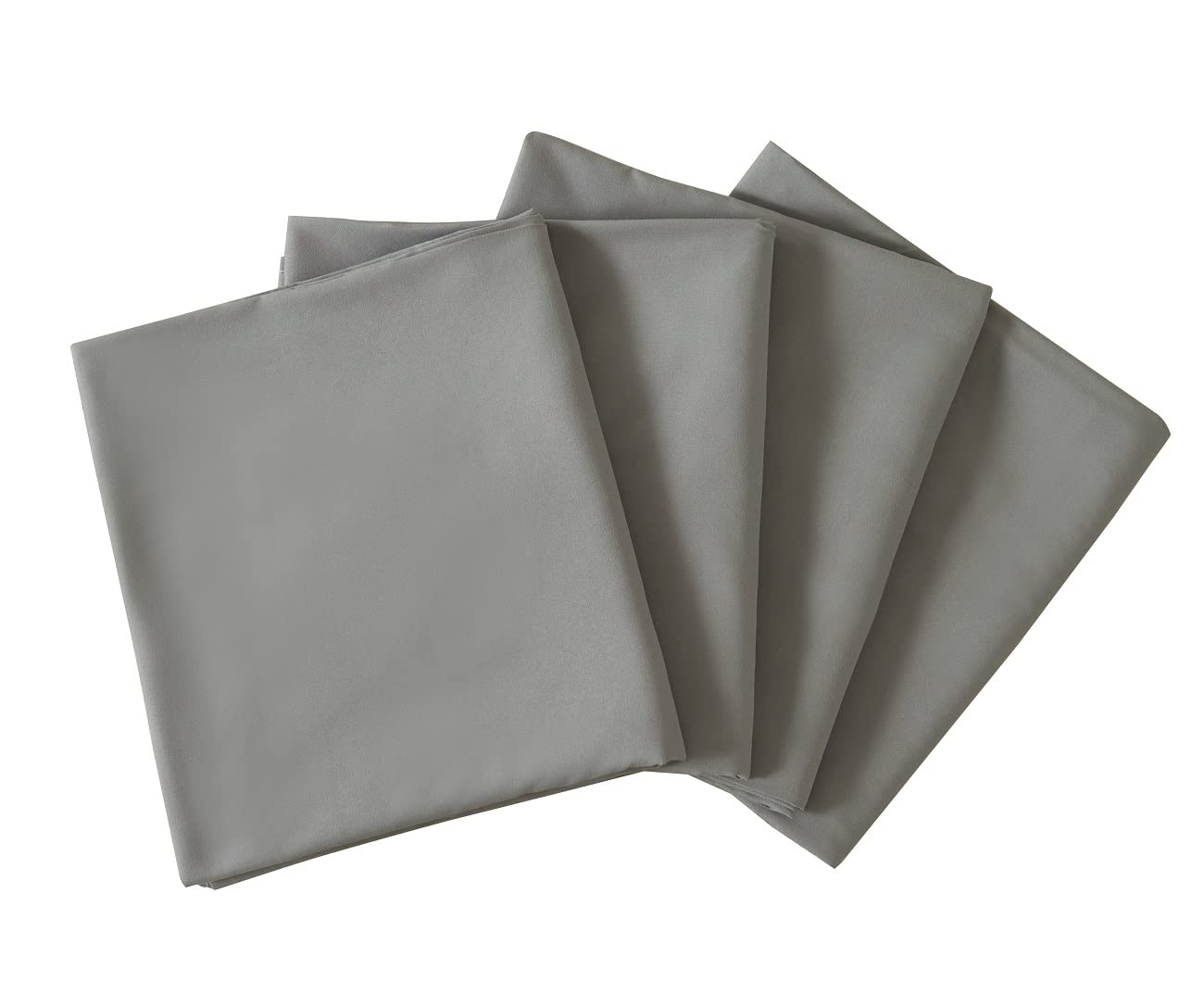 敷きシーツ フラットシーツ シングル グレー （150cm×250cm）業務用 ベッドシーツ 4枚組 マットレスカ..