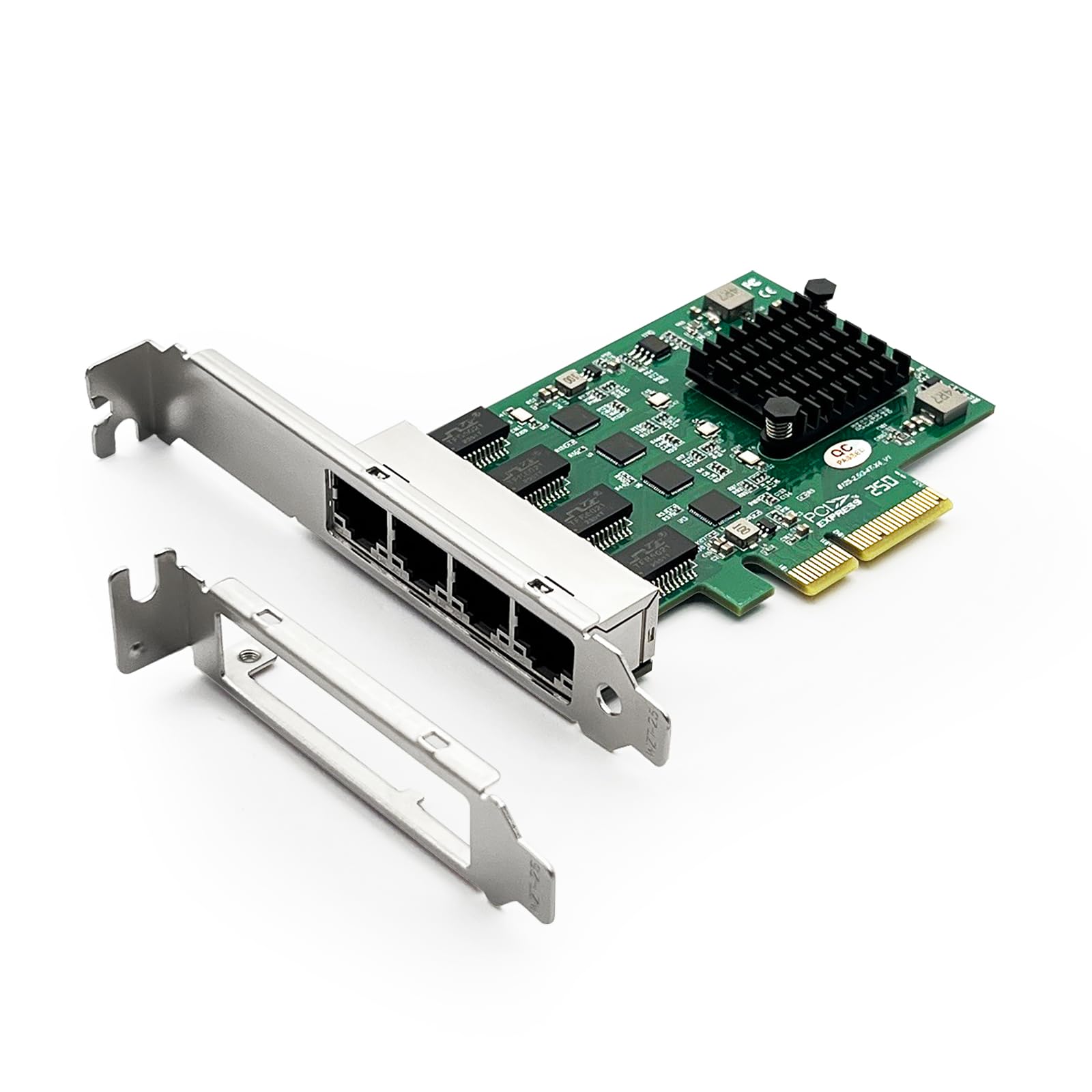 10Gtek 2.5G NIC 100/1000/2500Mbps PCIe ギガビット ネットワークカード LAN カード,クワッドRJ-45ポ..