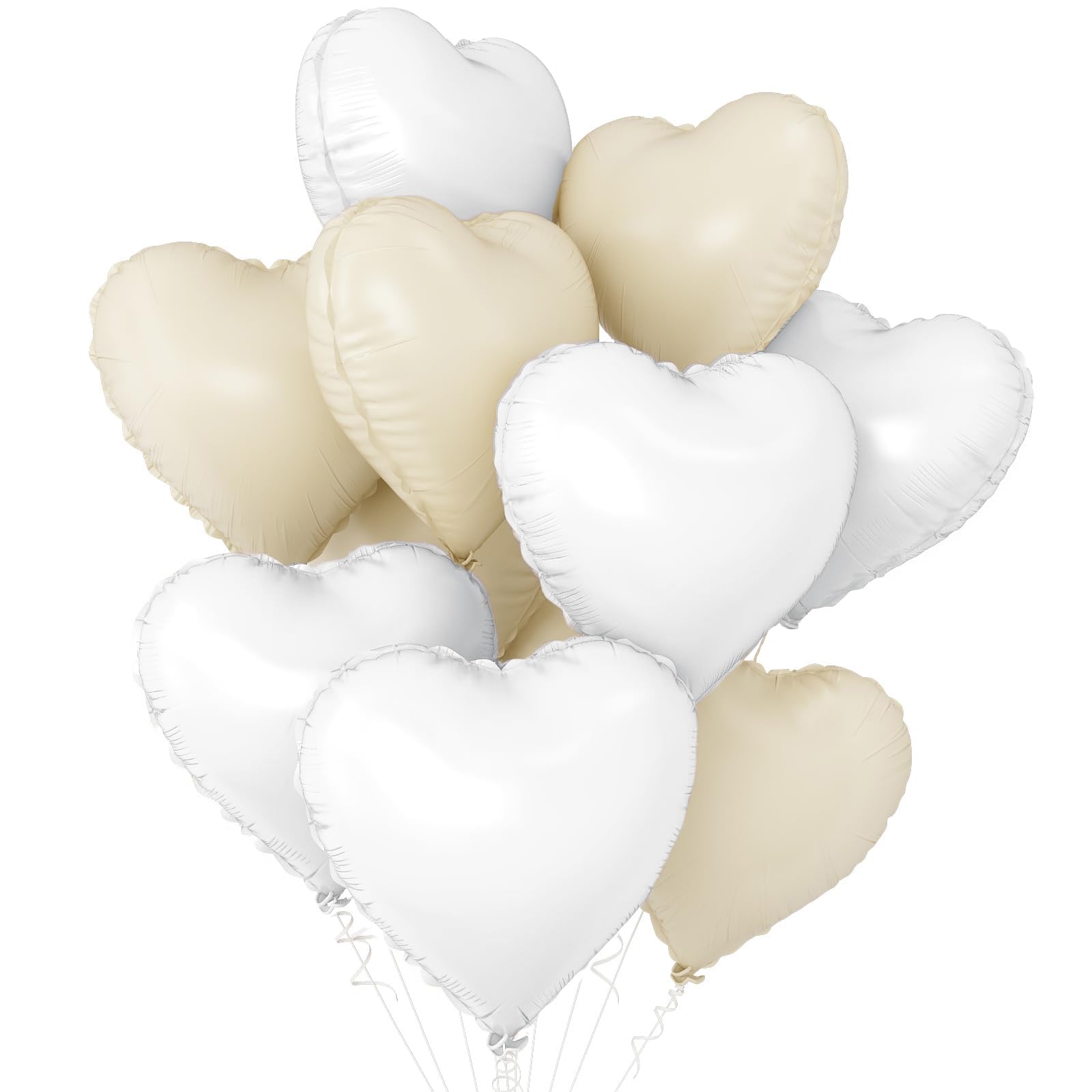 風船 バルーン ハート型 10個 つや消しハート 風船 18インチ 風船 ハート アルミ風船 バルーン キラキラ プロポーズ バレンタイン 告白 誕生日 飾り付け 写真・影 結婚式 記念日 店舗装飾（クリームセット）