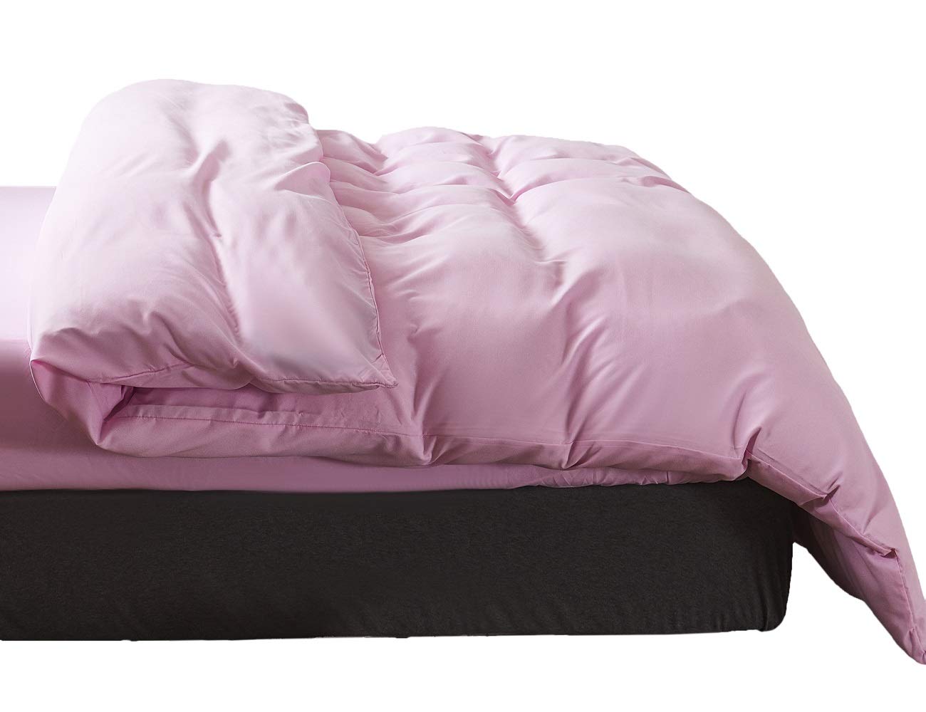 掛けふとんカバー セミダブル 170x210cm ピンク 綿混 無地 布団カバー 洗い替え 防ダニ 防シワ オールシーズン 速乾 通気 単品売り